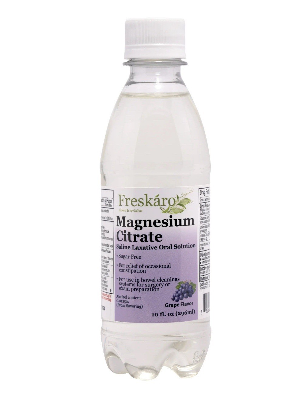 Magnesium Citrate Liquid Laxative – Grape Flavor | 10oz Oral Solution