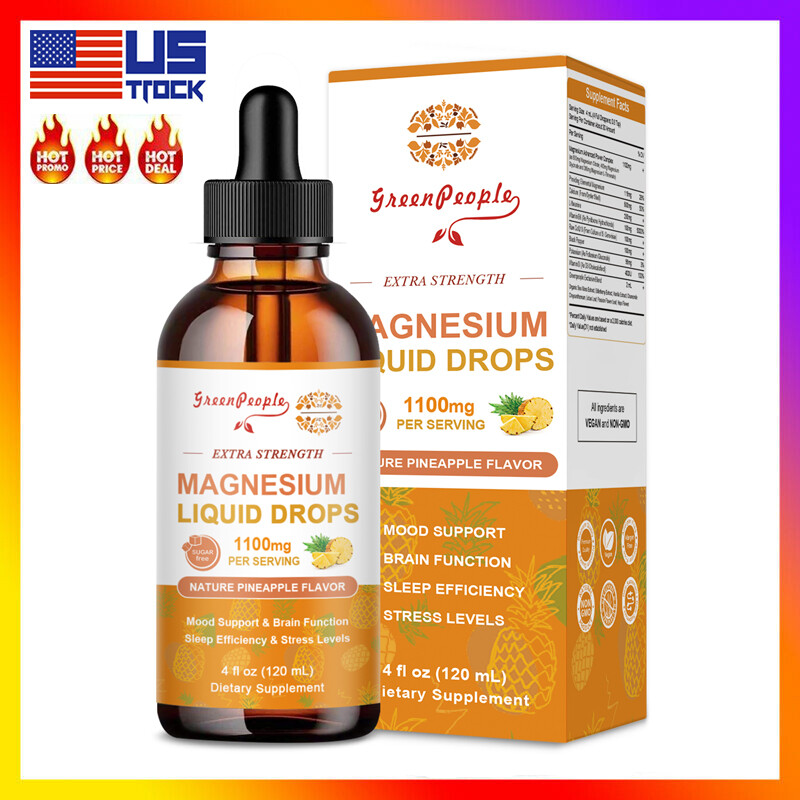 120ML Magnesium Liquid Drops, Magnesium Glycinate Improved Sleep,Anxiety Relief