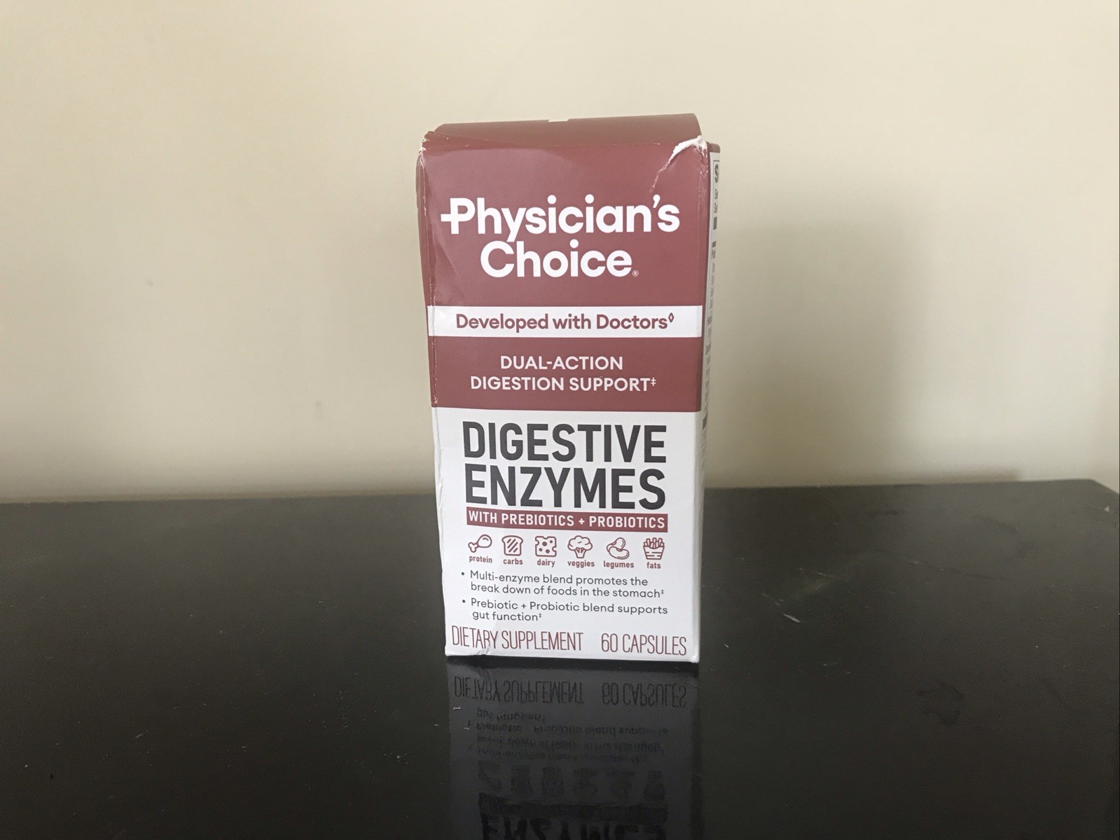 Physicians Choice Digestive Enzymes Capsules, 60-Pack, Sealed