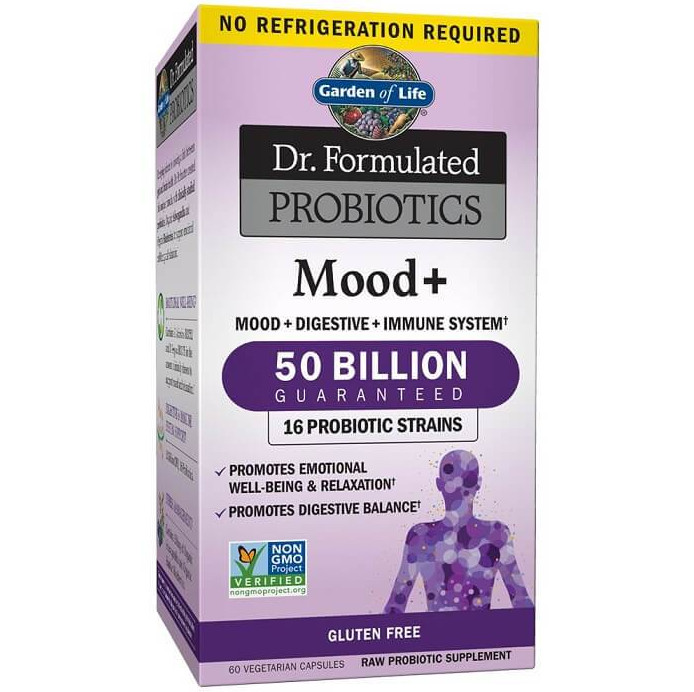 Garden of Life Dr. Formulated Probiotics Mood+ (60 Veggie Capsules)
