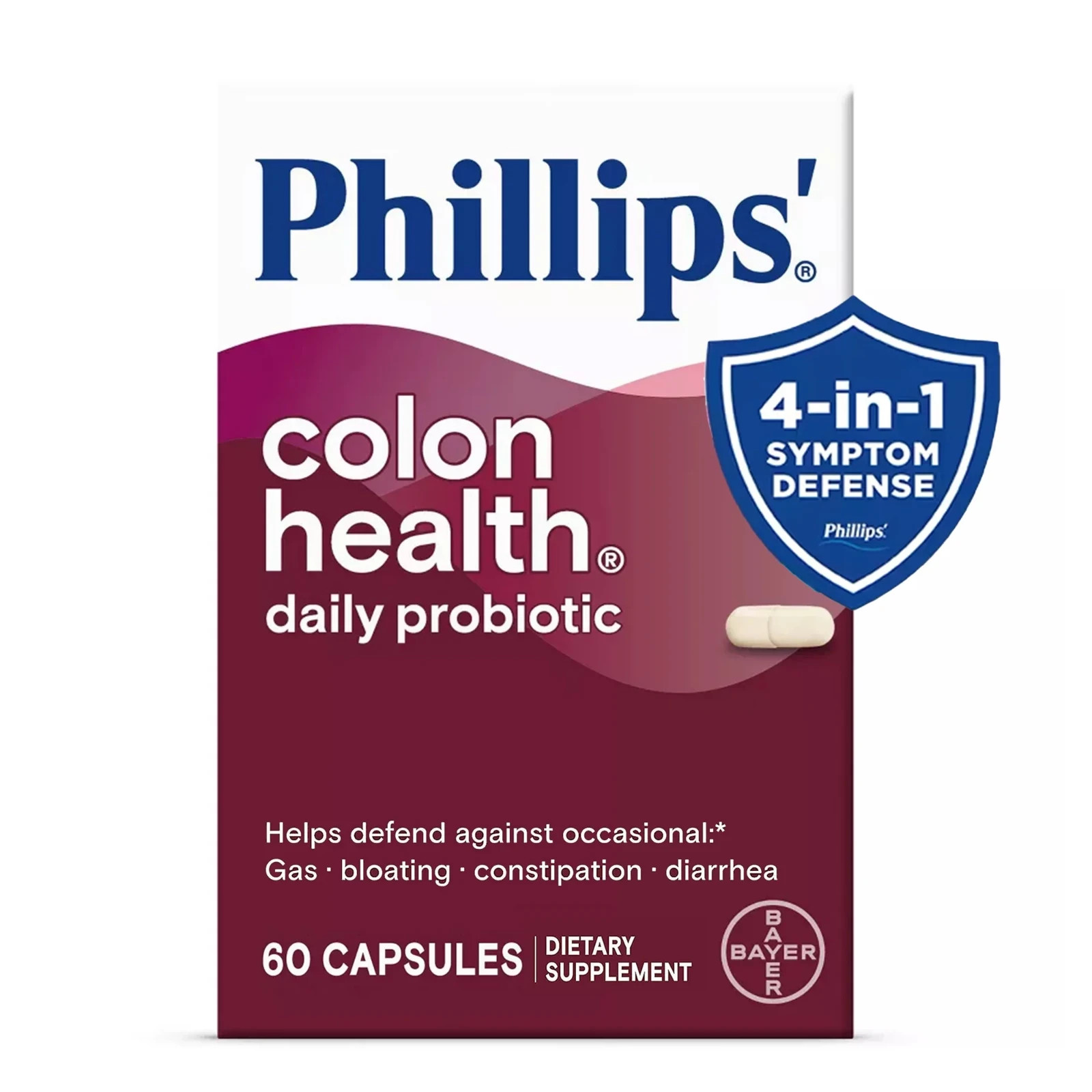Phillips’ Daily Probiotics for Women and Men, Two Month Supply, 60 Count