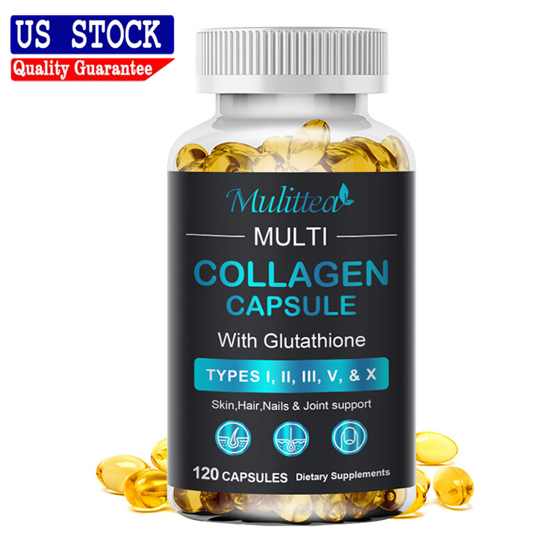 Collagen Vitamin Capsules for Hair, Skin, and Nails, Premium Collagen Supplement