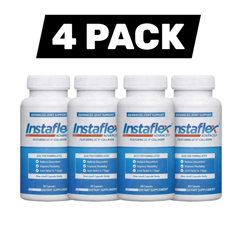 4 Pack Instaflex Advanced Joint Support Doctor Formulated 60 Capsules Exp 2027