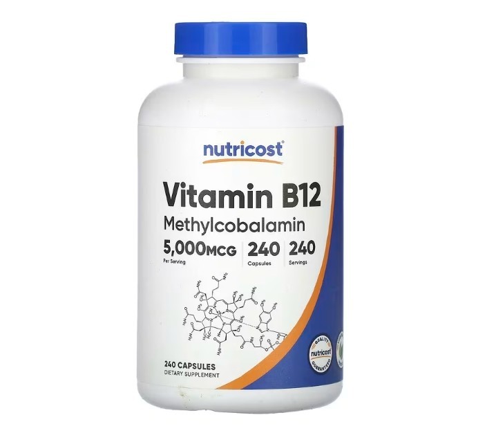 Nutricost Methylcobalamin Vitamin B12, 5,000 mcg,  240 capsules