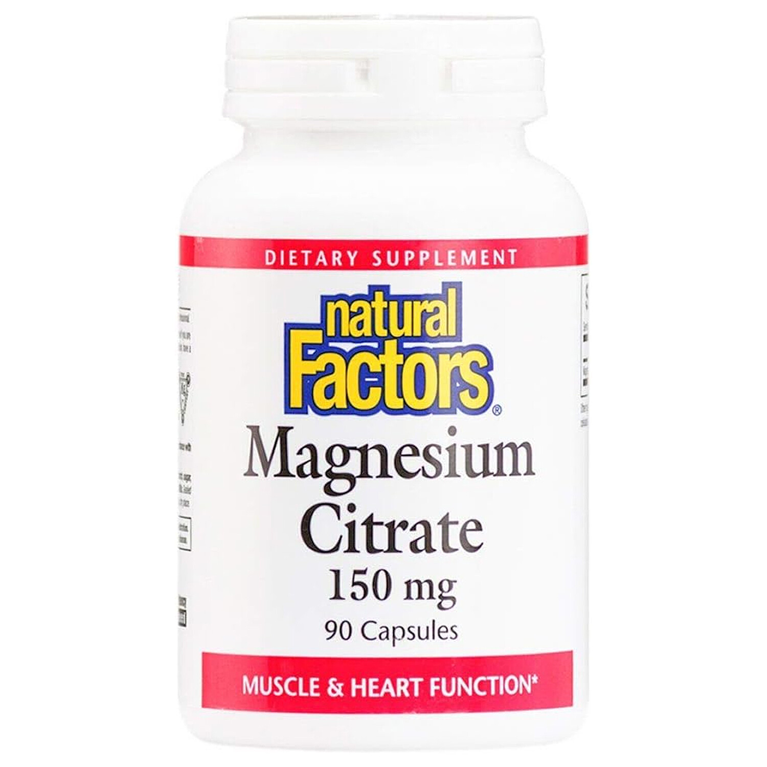 Natural Factors Magnesium Citrate, 150 mg, 90 Capsules