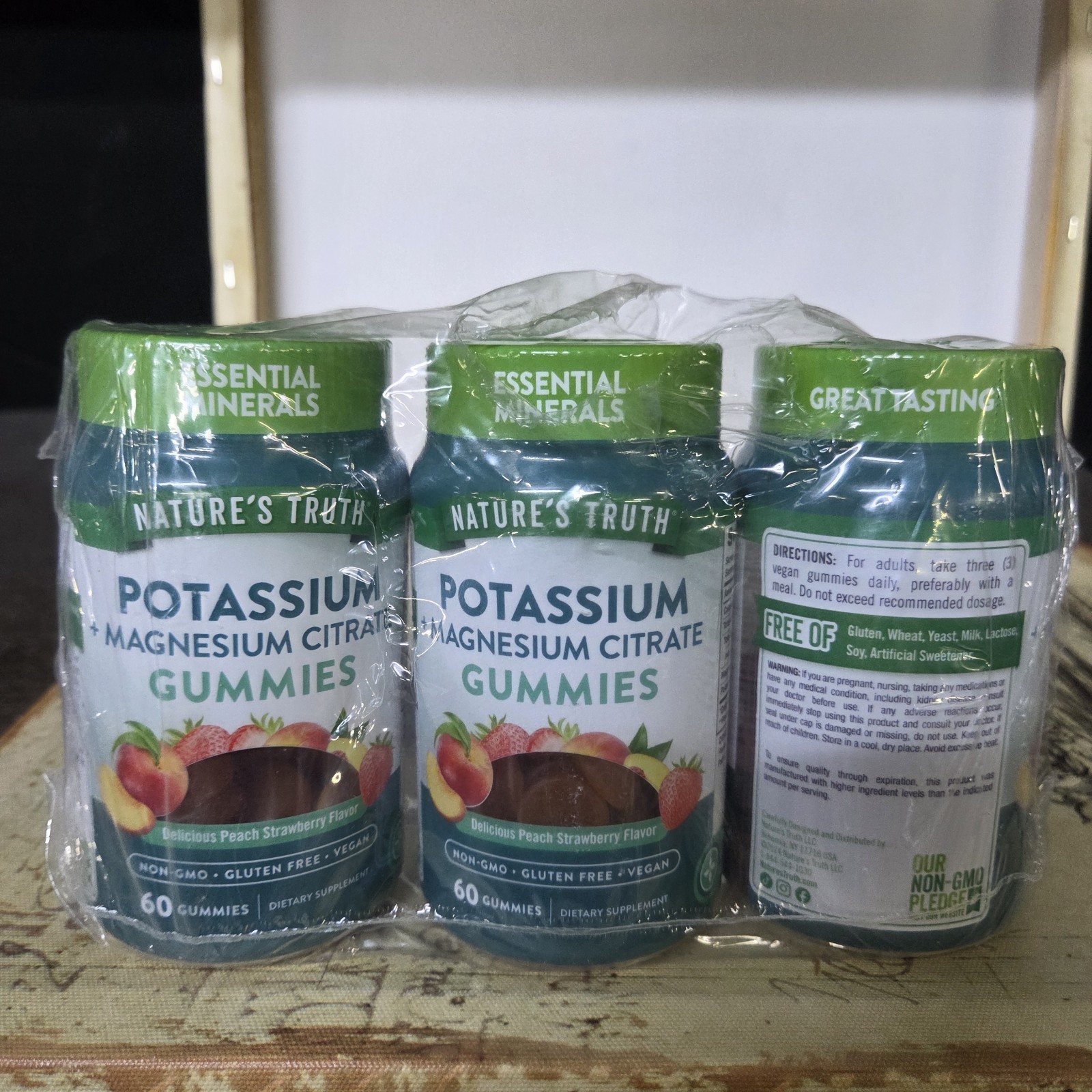 Nature’s Truth – Potassium -Magnesium Citrate Gummies 60 Count LOT OF 3 BOTTLES
