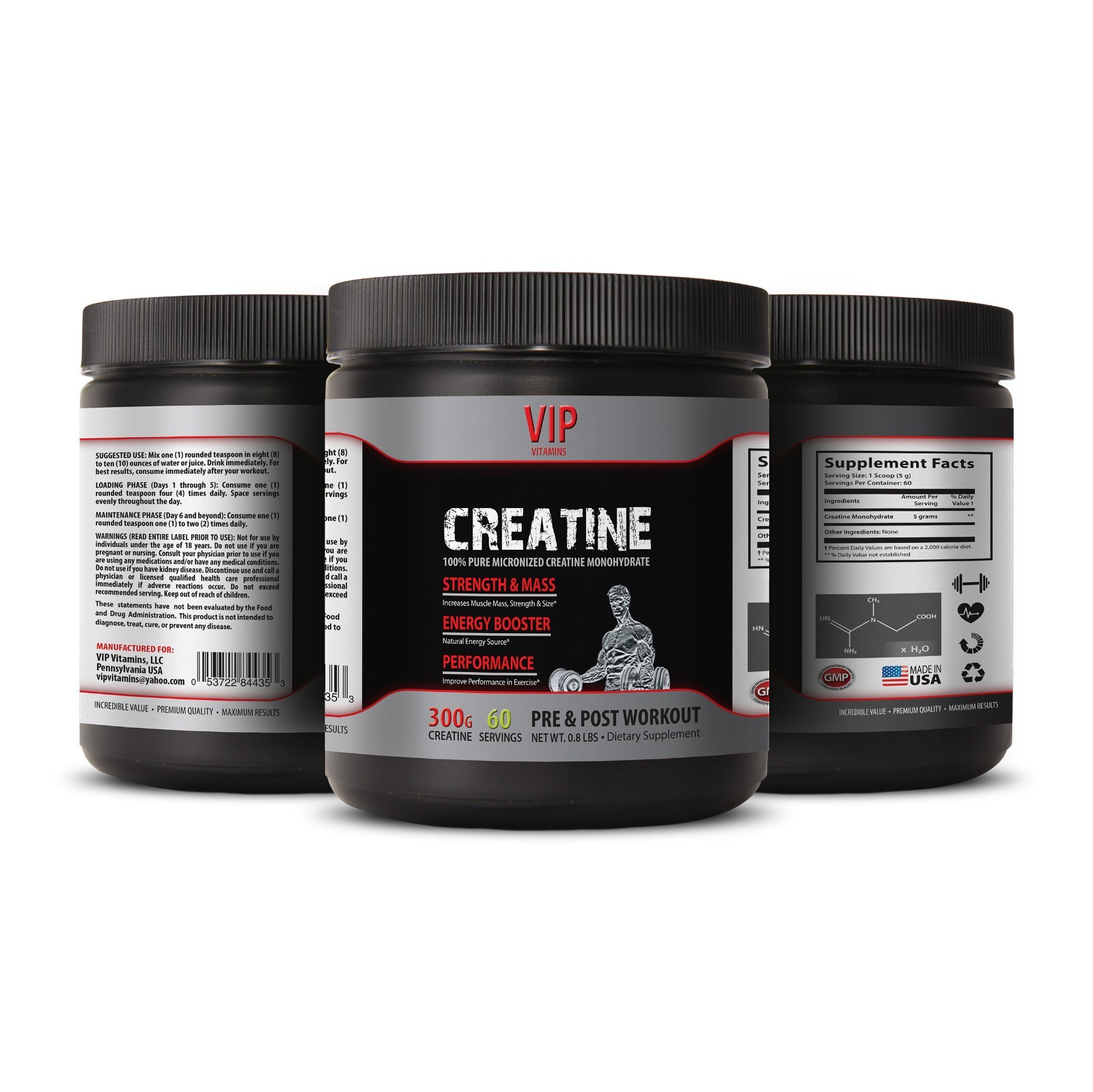 muscle enhancer – MICRONIZED CREATINE 300G 100% Pure 1B – creatine supplement