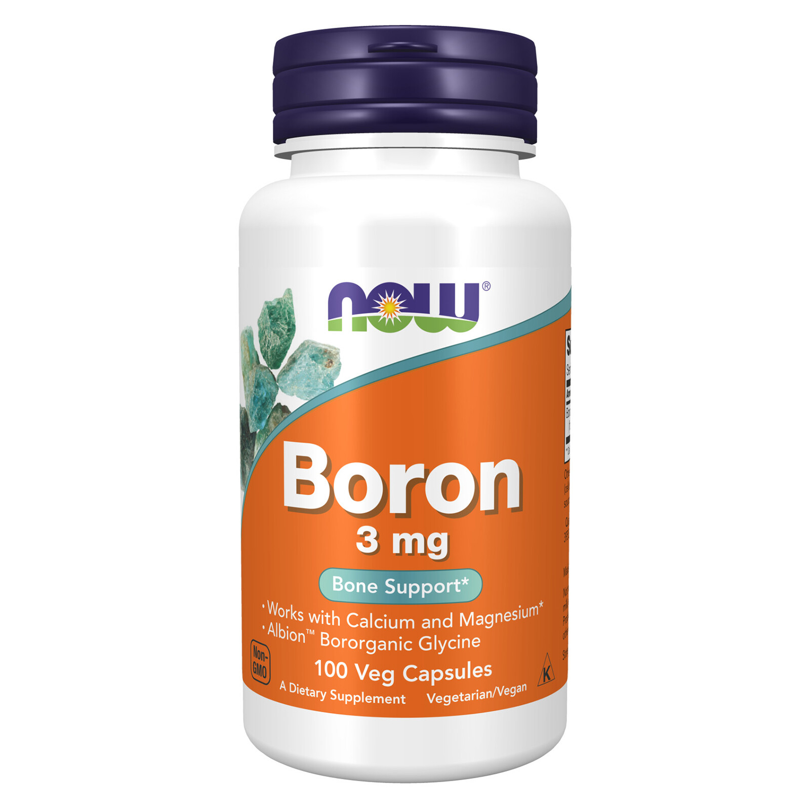 NOW FOODS Boron 3 mg 100 Veg Capsules