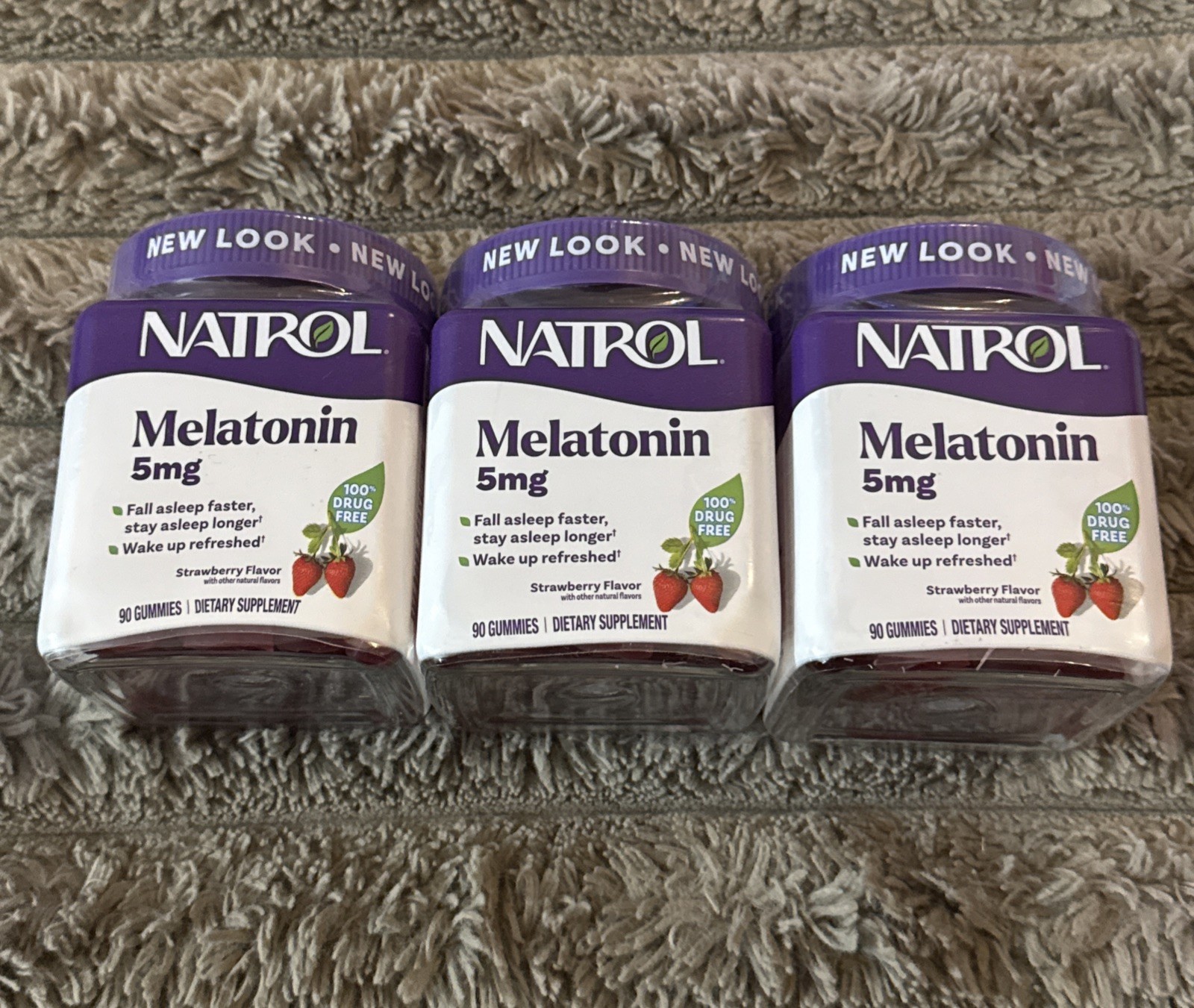 Natrol Sleep Melatonin 5 mg Strawberry Flavor 270 Gummies Total – 10/26