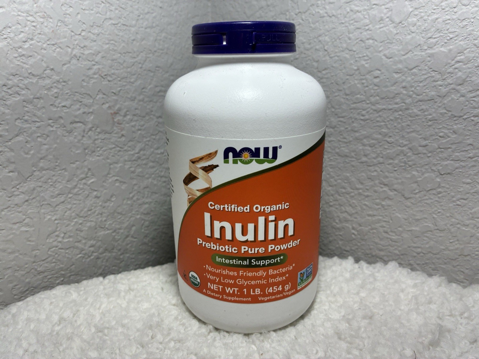 Now Foods Organic Inulin Prebiotic Pure 1 lb Powder ~ Intestinal Support ~