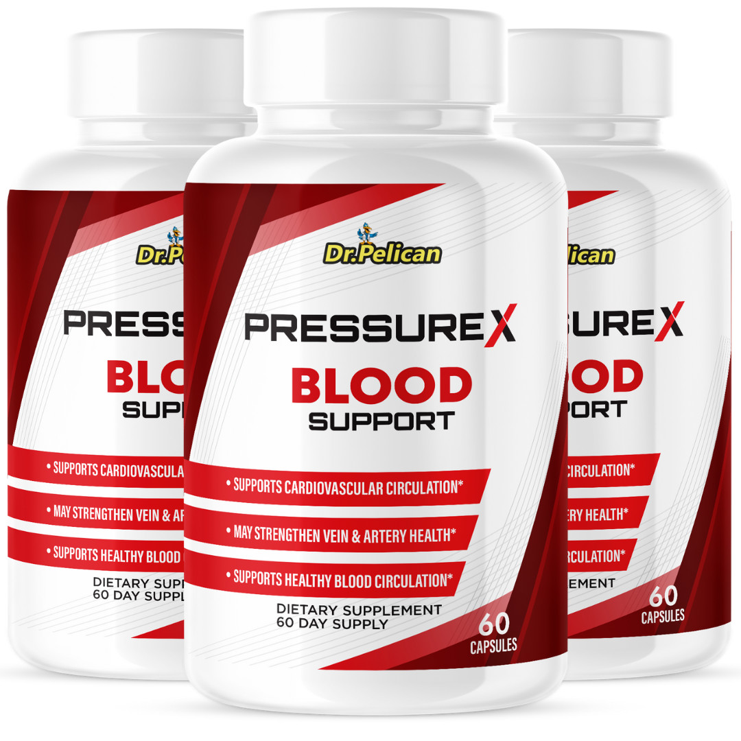 Pressure X- Cardiovascular Health, Blood Pressure & Sugar Support- 3 Bottles