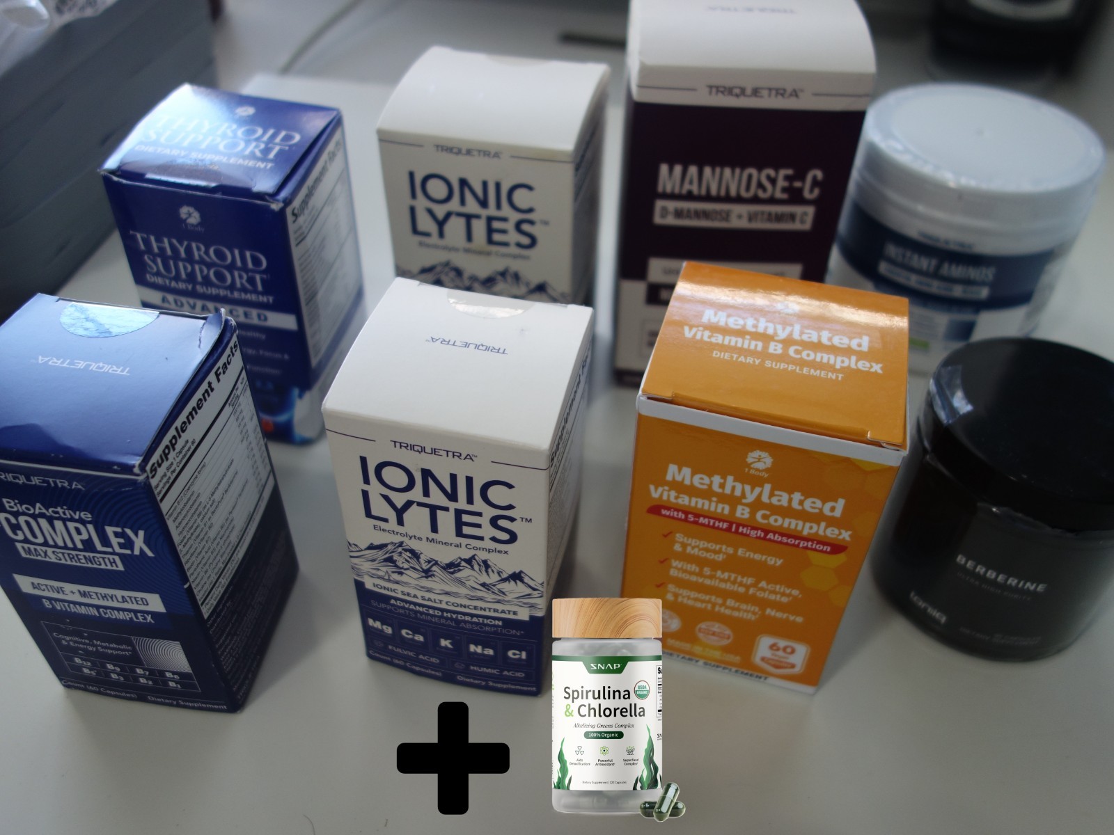 Lot of 8 Supplements B-Complex/Electrolytes/Berberine/Mannose C/Instant Aminos.