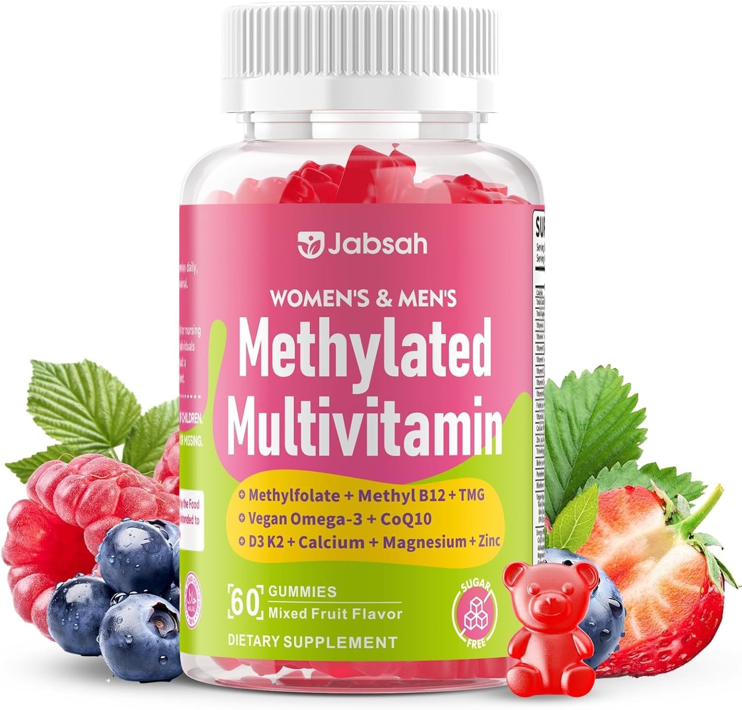 Methylated Vitamin B Complex Gummies for Women & Men, Multi-vitamins Gummy