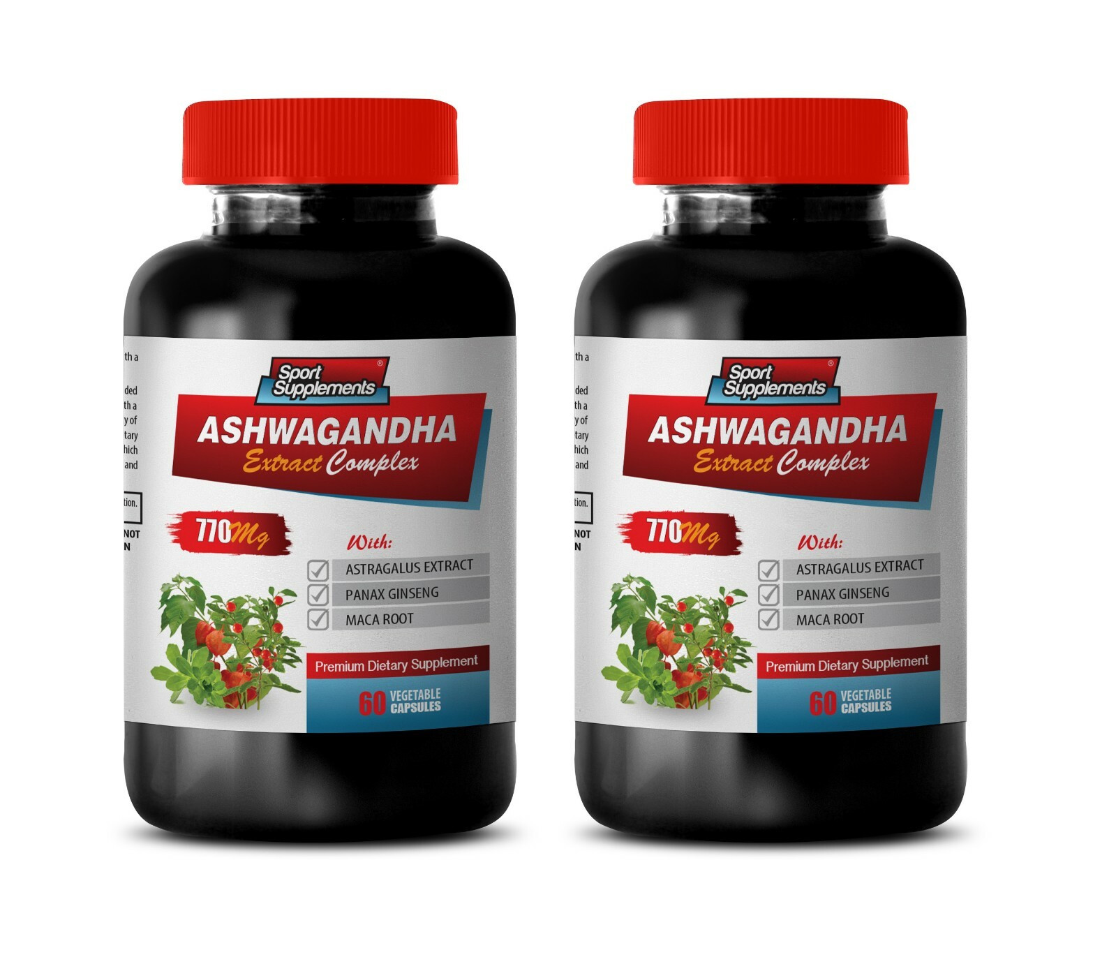 ashwagandha capsules ASHWAGANDHA ROOT COMPLEX 770mg anti pills -2 Bot