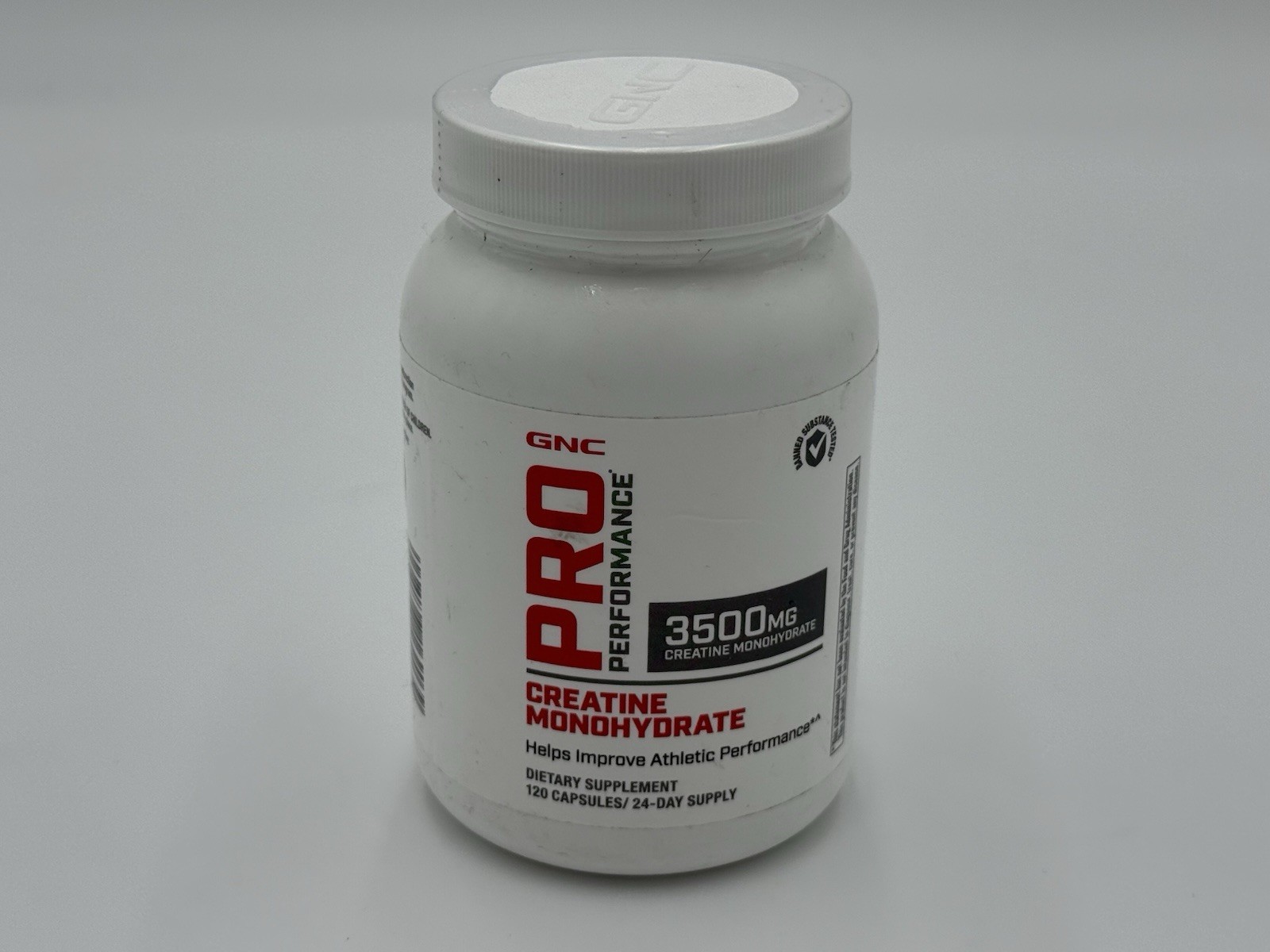 GNC Pro Performance Creatine Monohydrate 3500mg – 120 Capsules, Exp. 01/2027…….