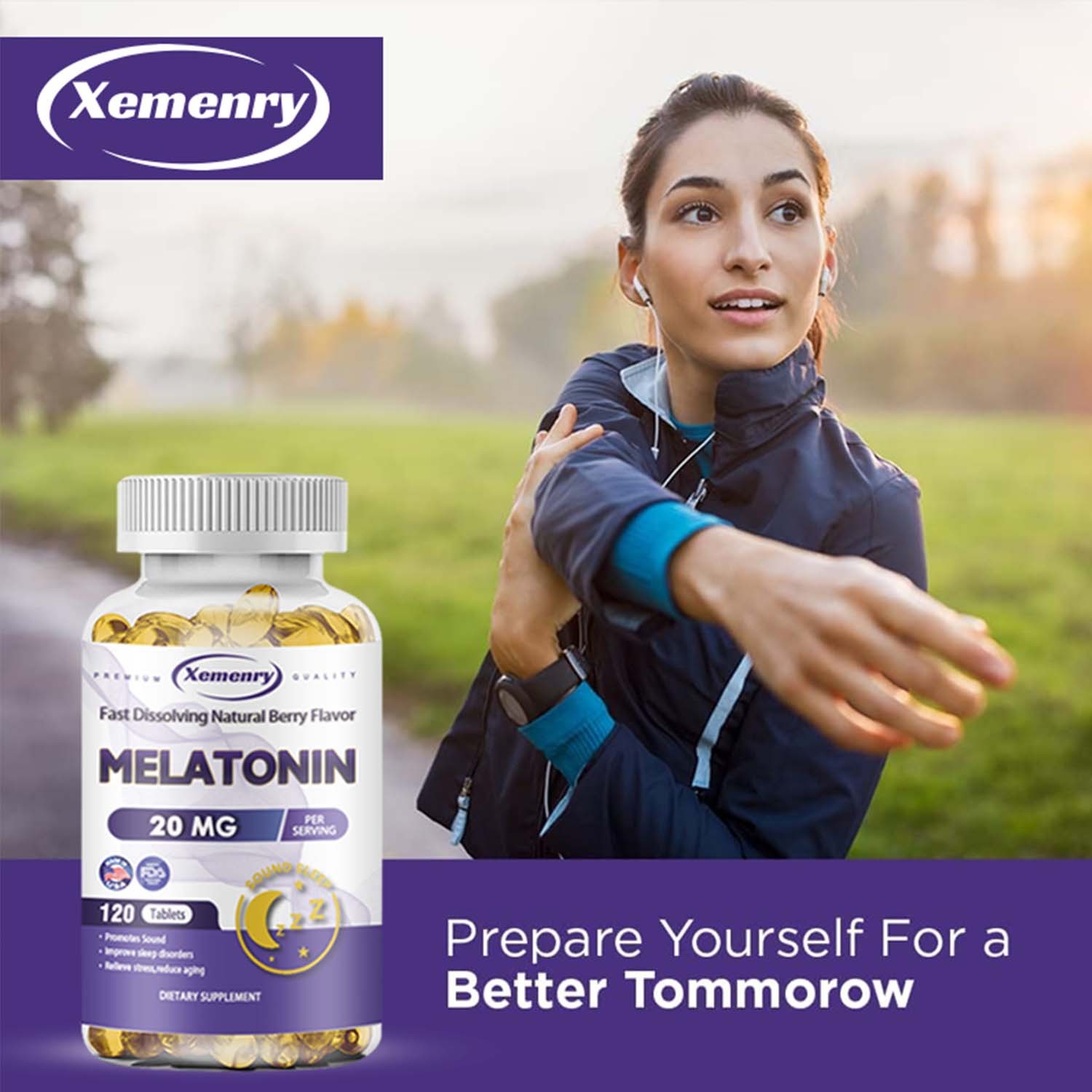 Melatonin 20mg Capsules – Sleep Better Relieve Stress Improve Sleep Health