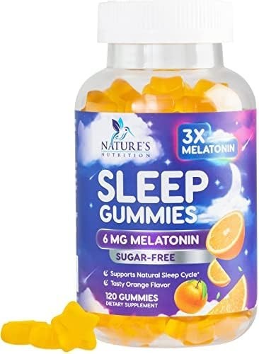 Melatonin Sleep Gummies Sugar Free – 6 mg Melatonin Sleep Gummies for Adults