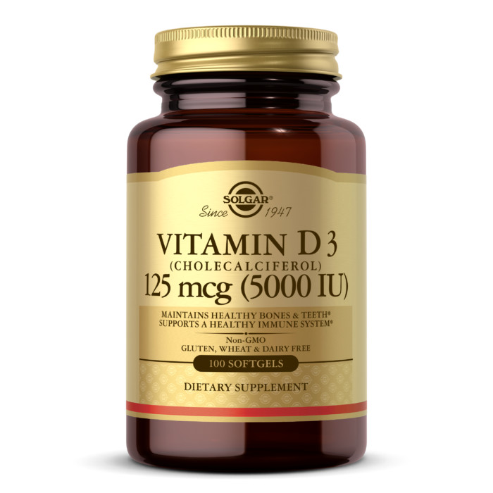 Solgar – Vitamin D3 Cholecalciferol 5000 IU, 100 Softgels