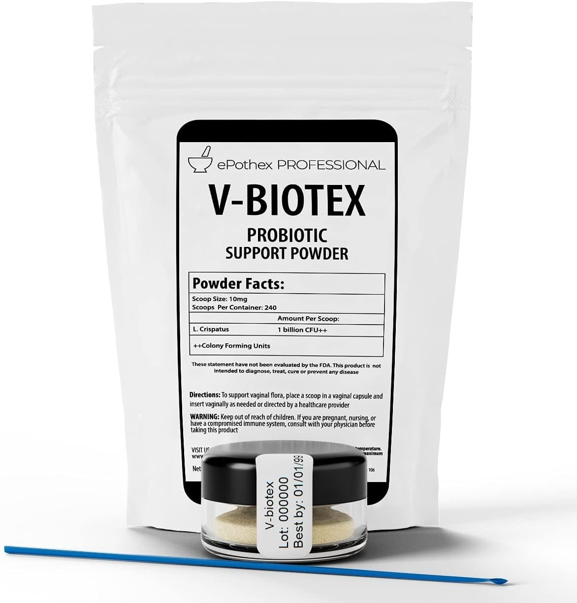 V-Biotex – Pure L. Crispatus Probiotic Powder | Vaginal Probiotic | Promotes Vag