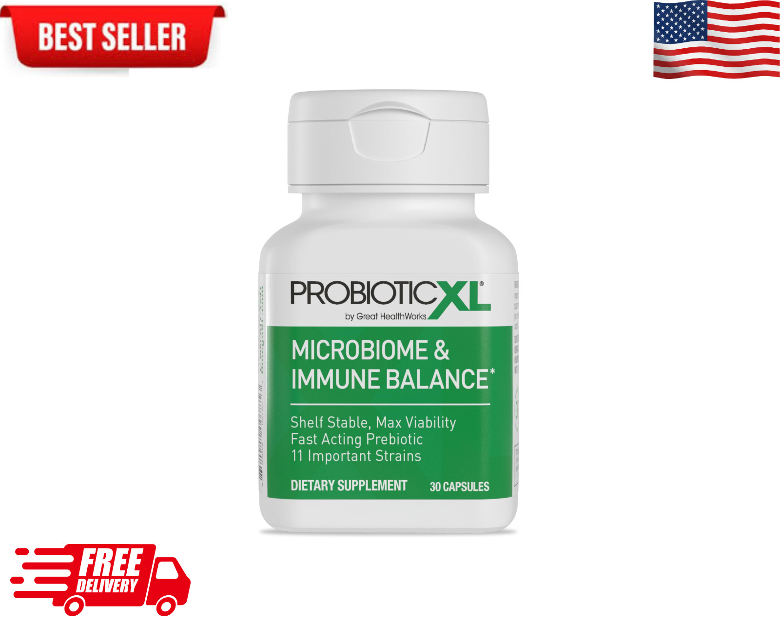 ProbioticXL – Probiotic & Prebiotic Shelf Stable – Blend 11 Strains – Promote…