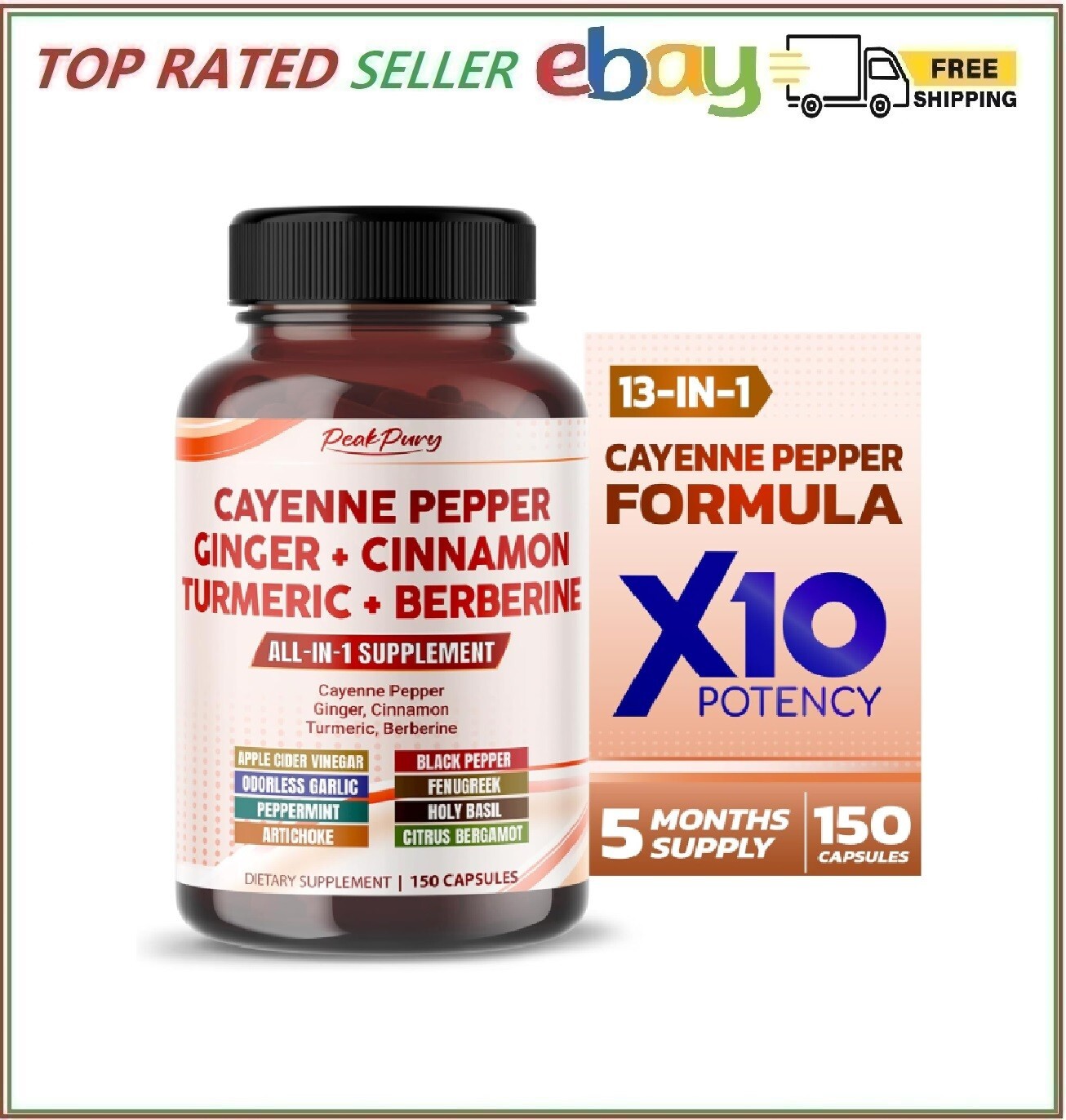 Cayenne Pepper 8000Mg Ginger 3000Mg Turmeric 2500Mg Berberine 2500Mg – Digestion