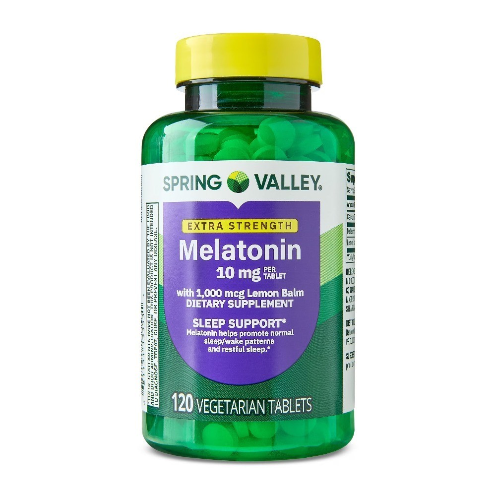 Extra Strength Melatonin Tablets for Sleep Support Dietary Supplement 10 mg 120