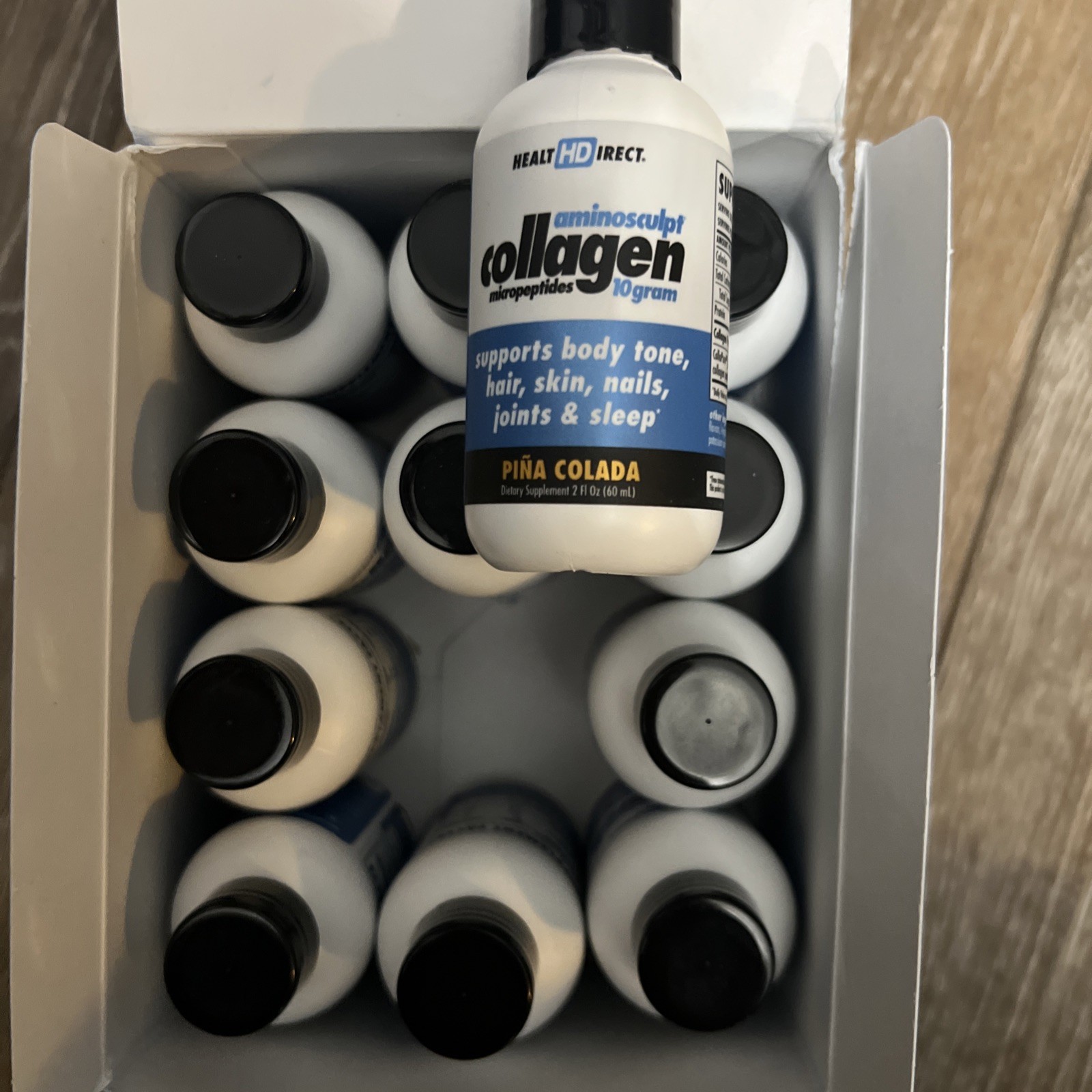 Health Direct AminoSculpt Piña Colada Sugar-Free Collagen Shots 12pk 2oz