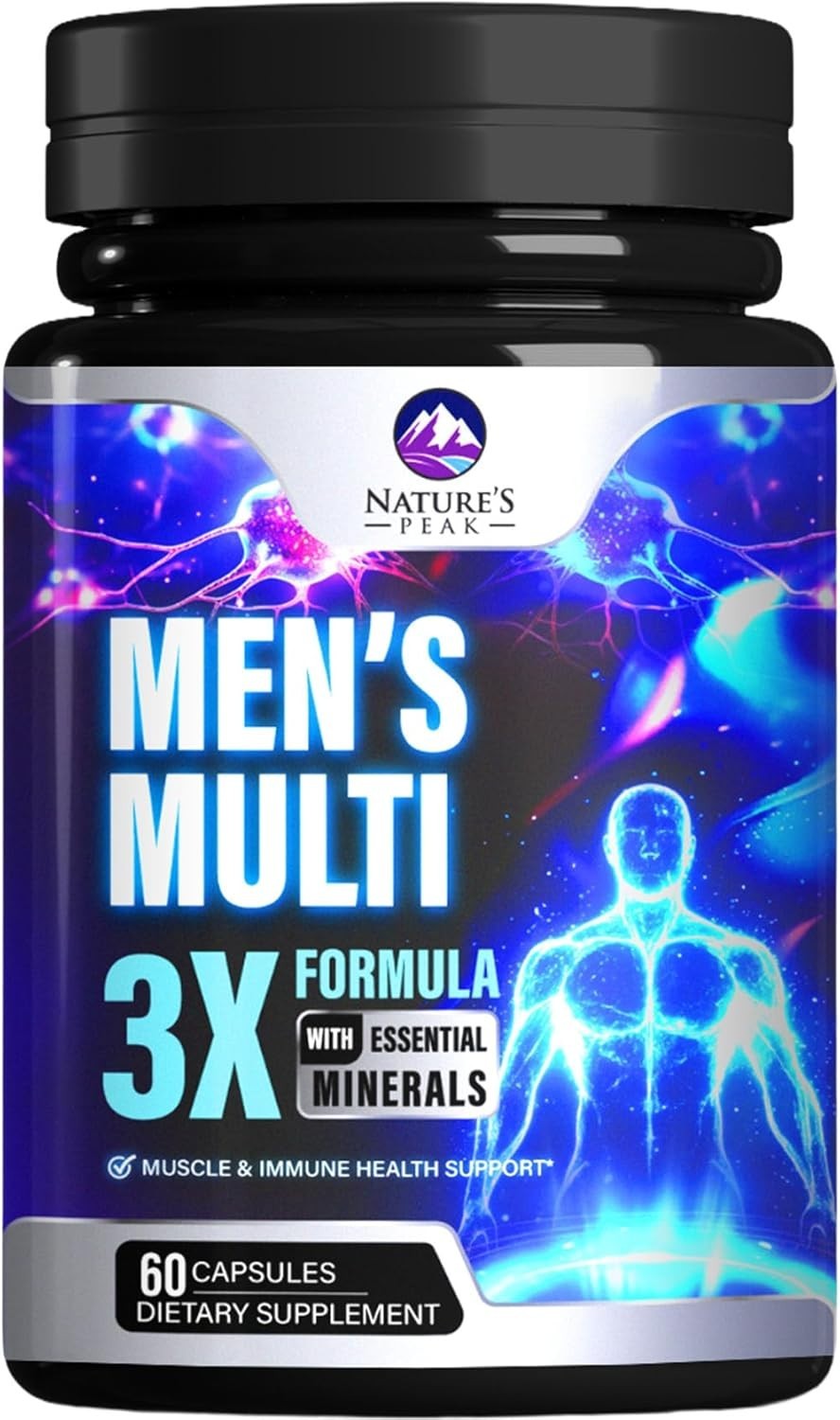 Men’s Multivitamins Supplement – with Vitamin B12, A, C, D, E, Zinc & Calcium