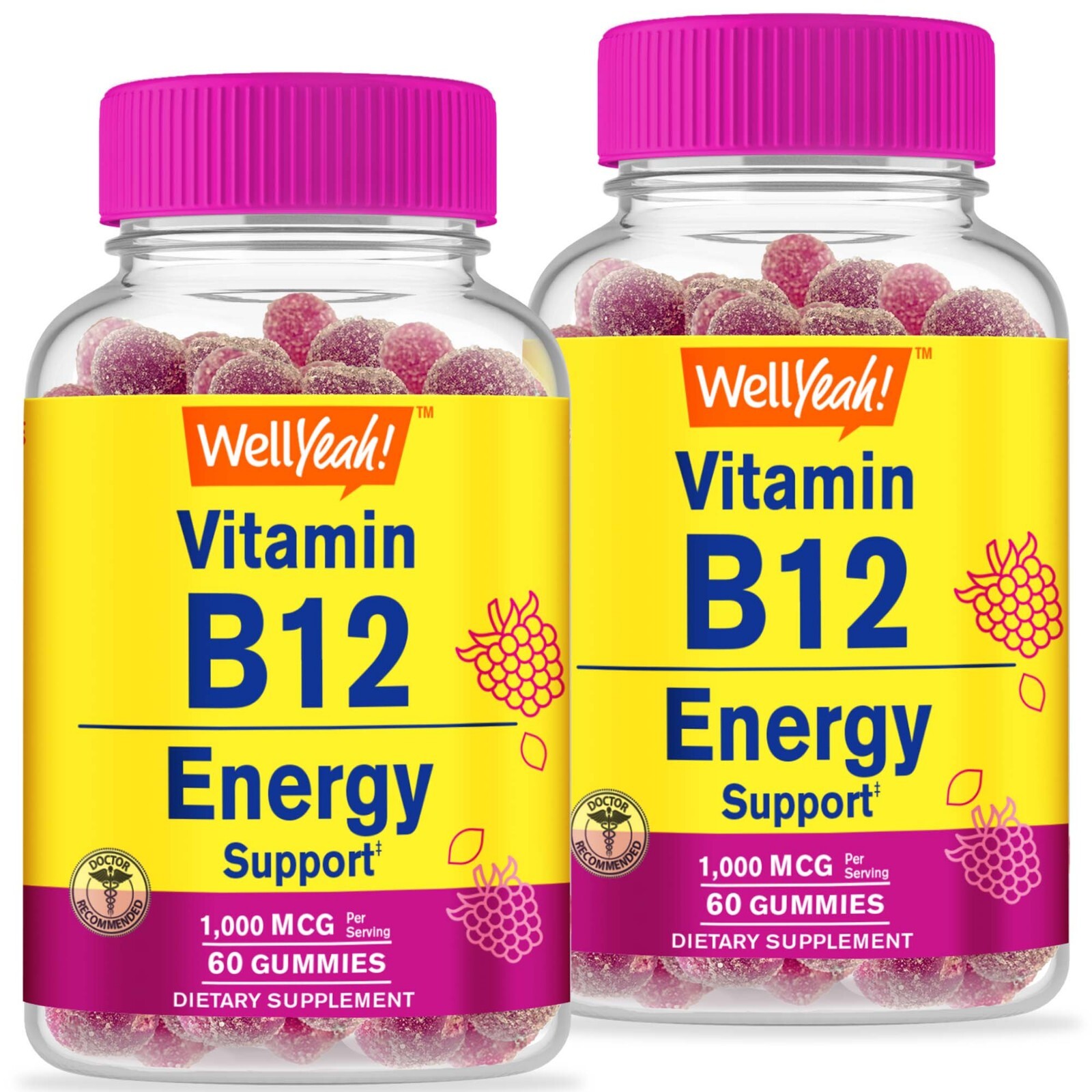 WellYeah Vitamin B12 1000mcg Gummies (2 Pack)