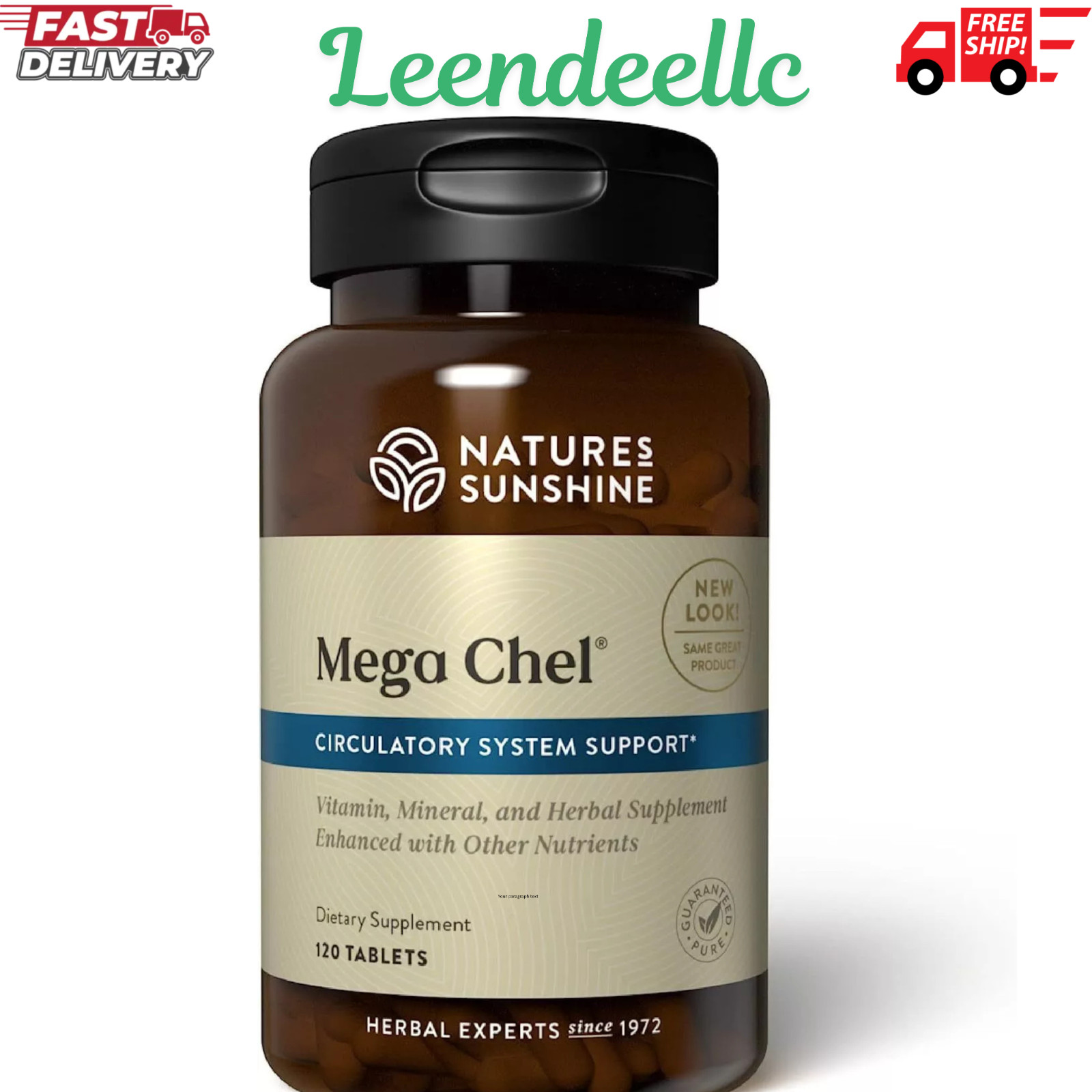 Nature’s Sunshine Mega Chel Mineral Supplement 120 Count for Health and Wellness
