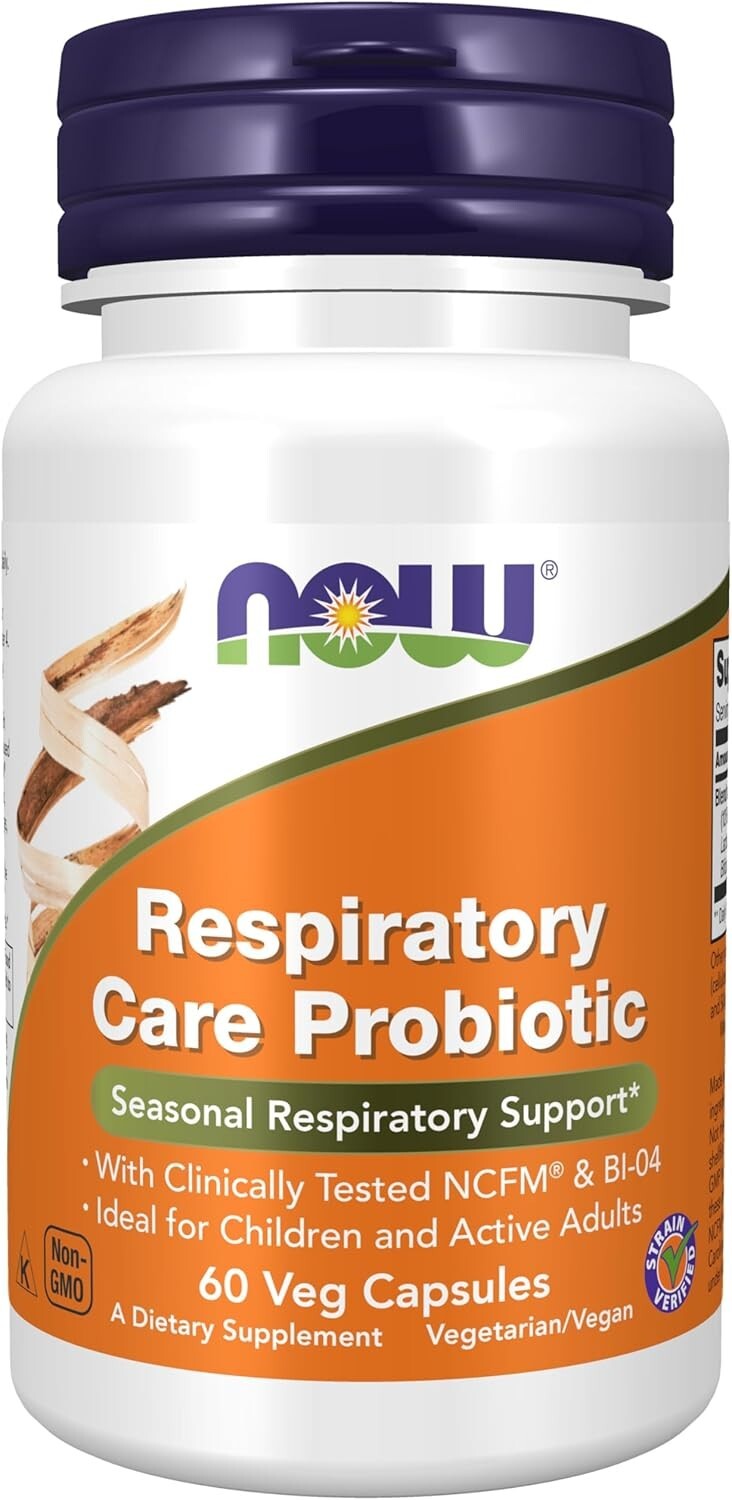 NOW FOODS Respiratory Care Probiotic 60 Veg Capsules