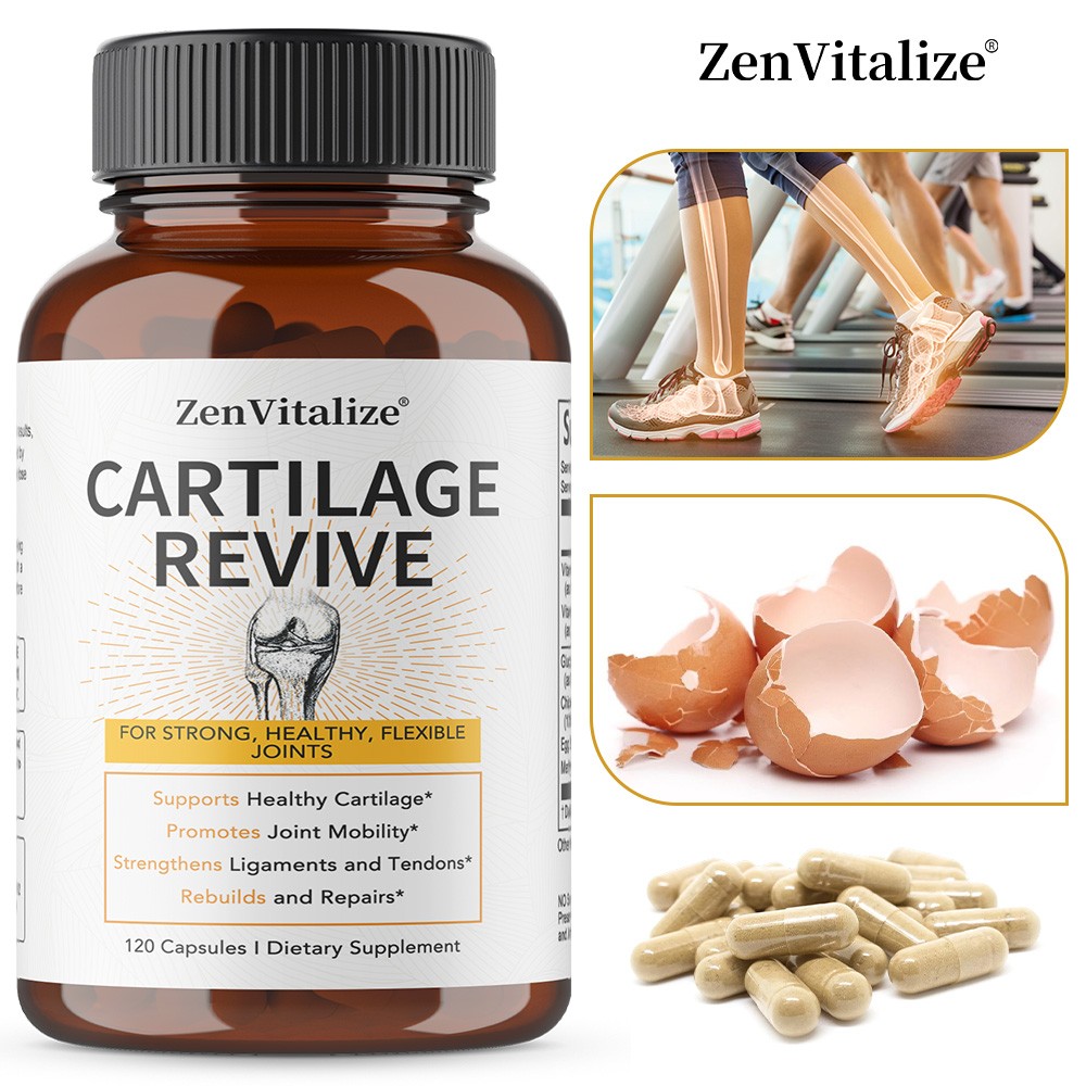 Cartilage Revive Type II Collagen Glucosamine Sulfate Joint Support 120 Capsules