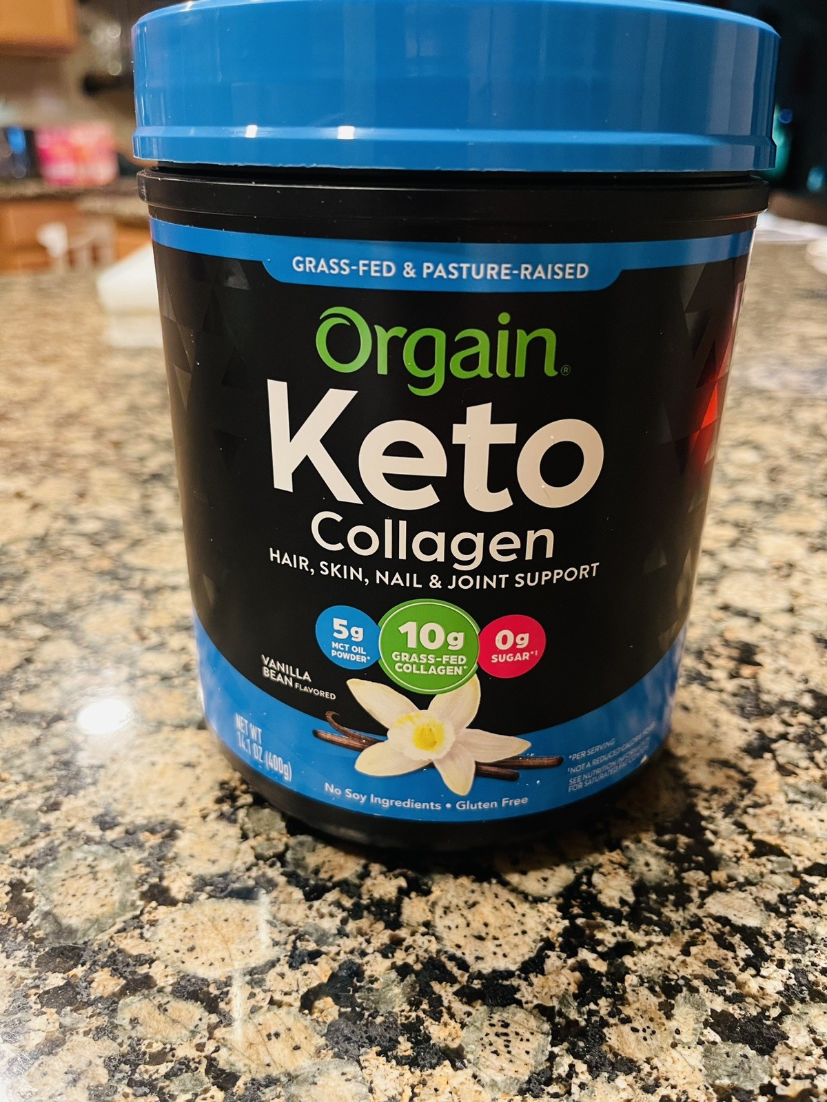Orgain Keto Collagen Protein Powder Vanilla Bean 14.1 Oz