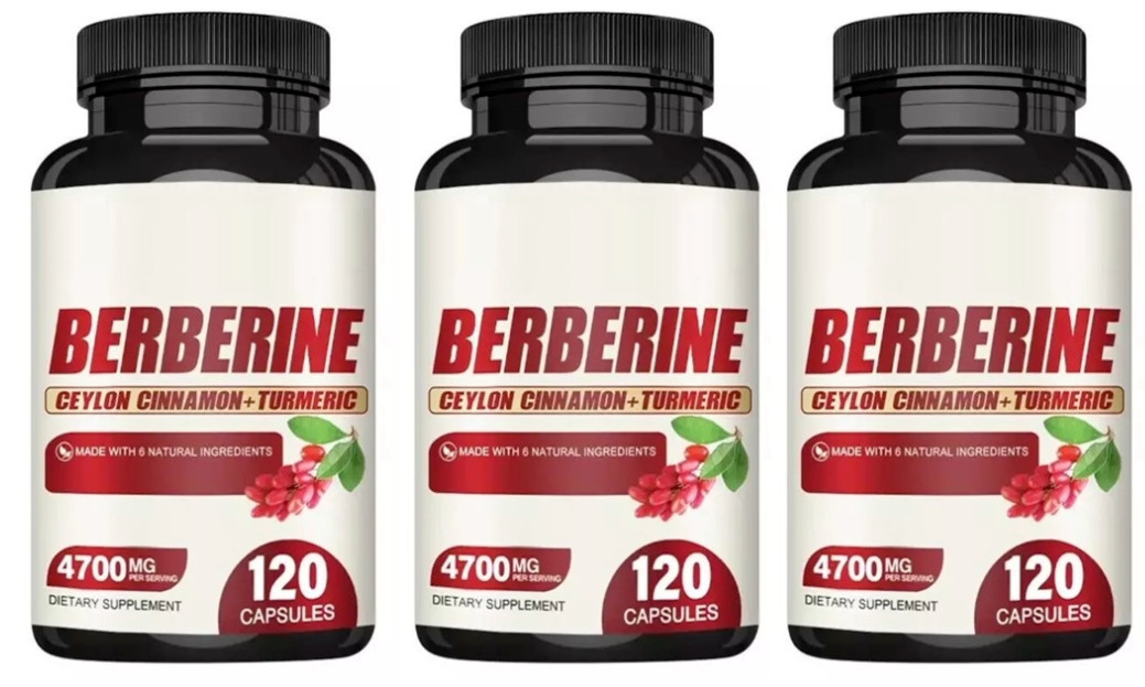 Berberine 3000mg Ceylon Cinnamon/Turmeric 500mg/Milk Thistle 500mg 3X120 Caps