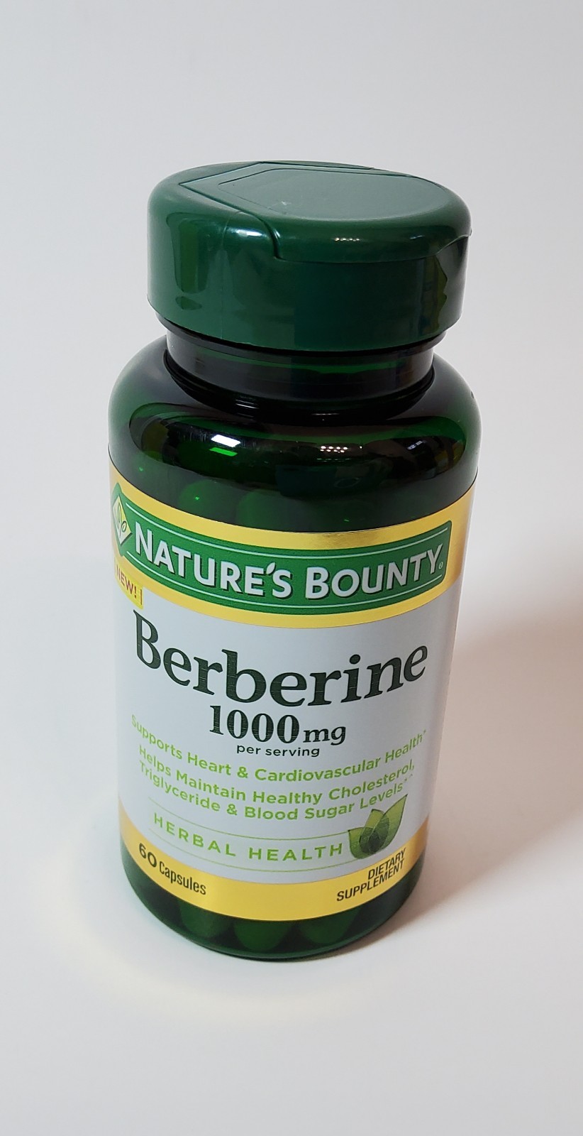 Nature’s Bounty Berberine 1000mg, Heart and Cardiovascular Health, 60 Capsules