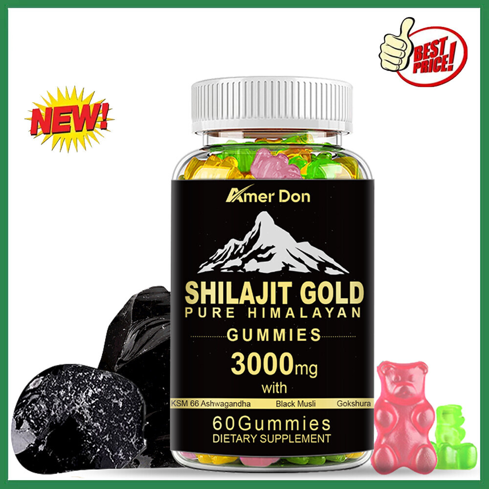 Himalayan Shilajit GOLD Gummies, Organic, Extremely Potent 3000 mg, Fulvic Acid