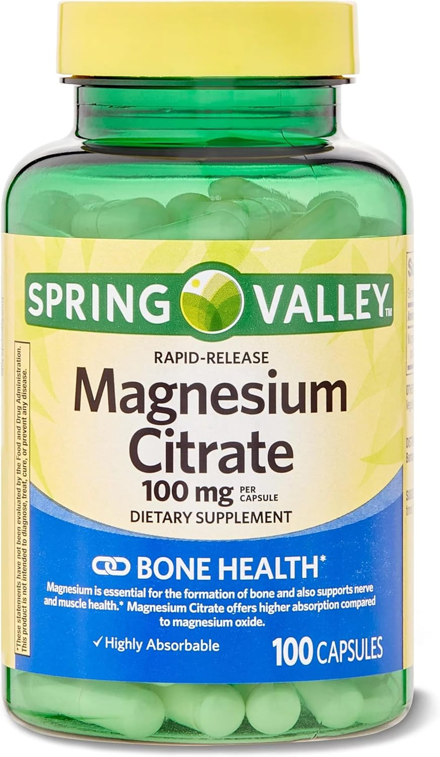 – Magnesium Citrate 100 Mg, Rapid-Release, 100 Capsules