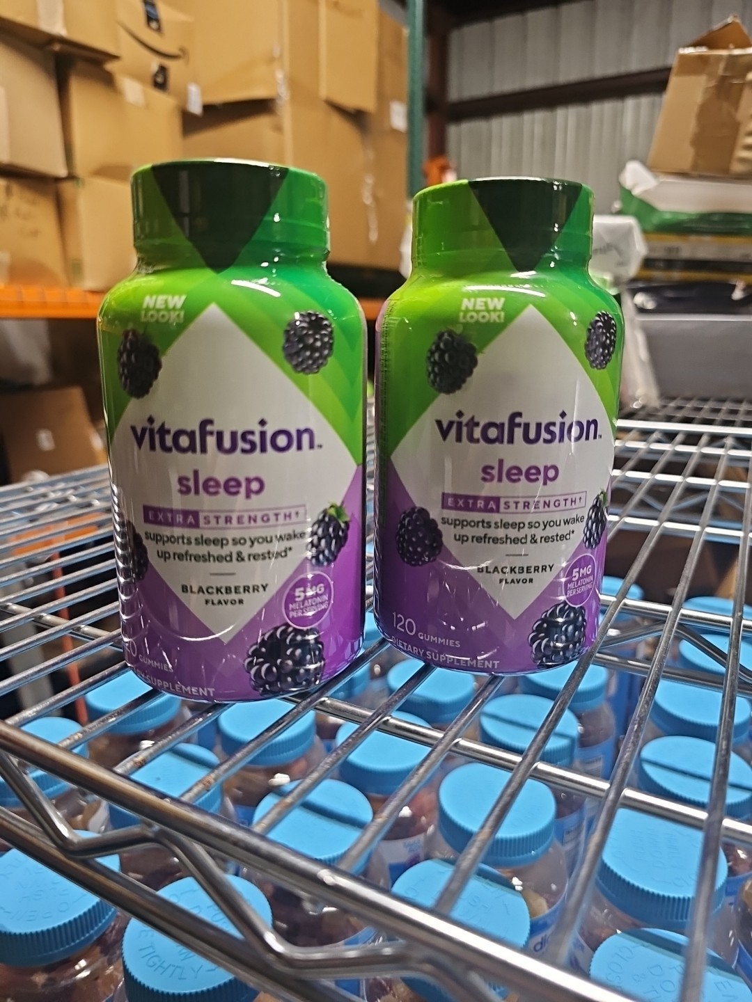 2x Vitafusion Melatonin 5mg Extra Strength Blackberry Gummies 120ct, Exp 05/26+