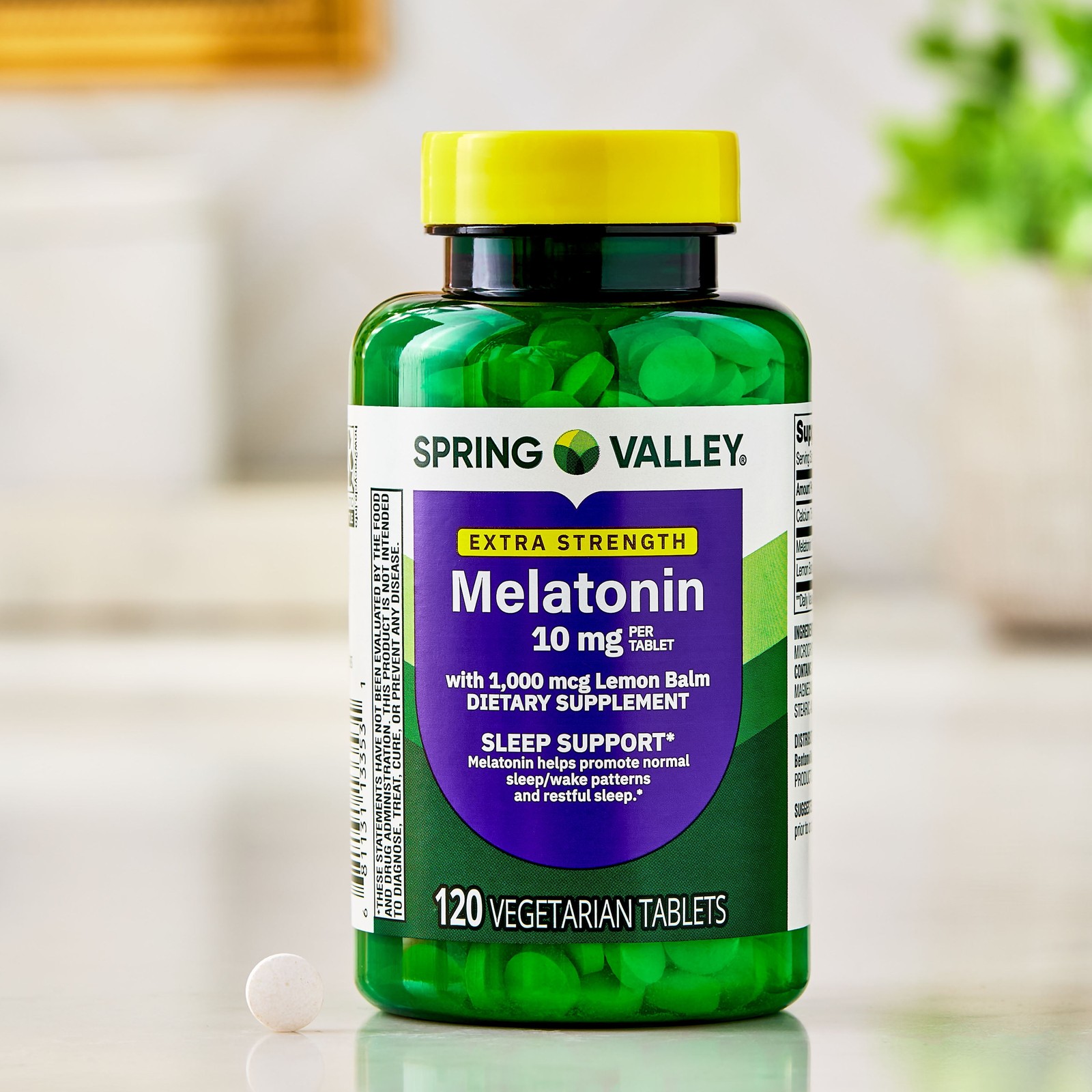 Spring Valley Extra Strength Melatonin 10 mg, Sleep Support Tablets, 120 Count