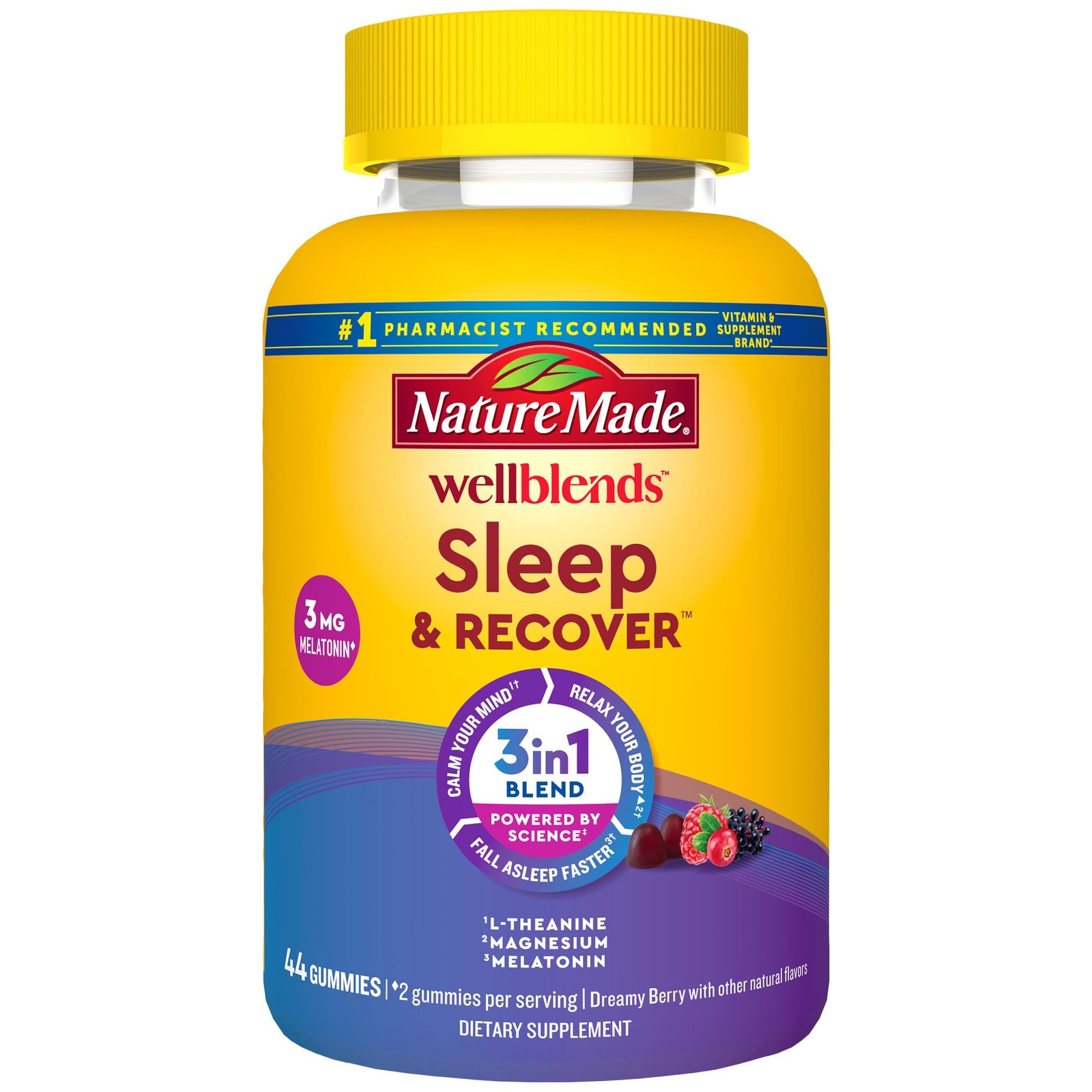 Nature Made Wellblends Sleep and Recover, Sleep Aid with Melatonin 3mg