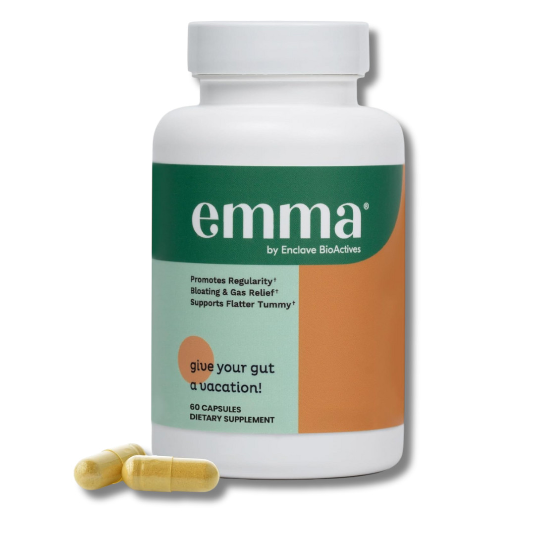 Emma Gut Health Supplement – Digestive Cleanse, Bloating, Gas, 60 Caps