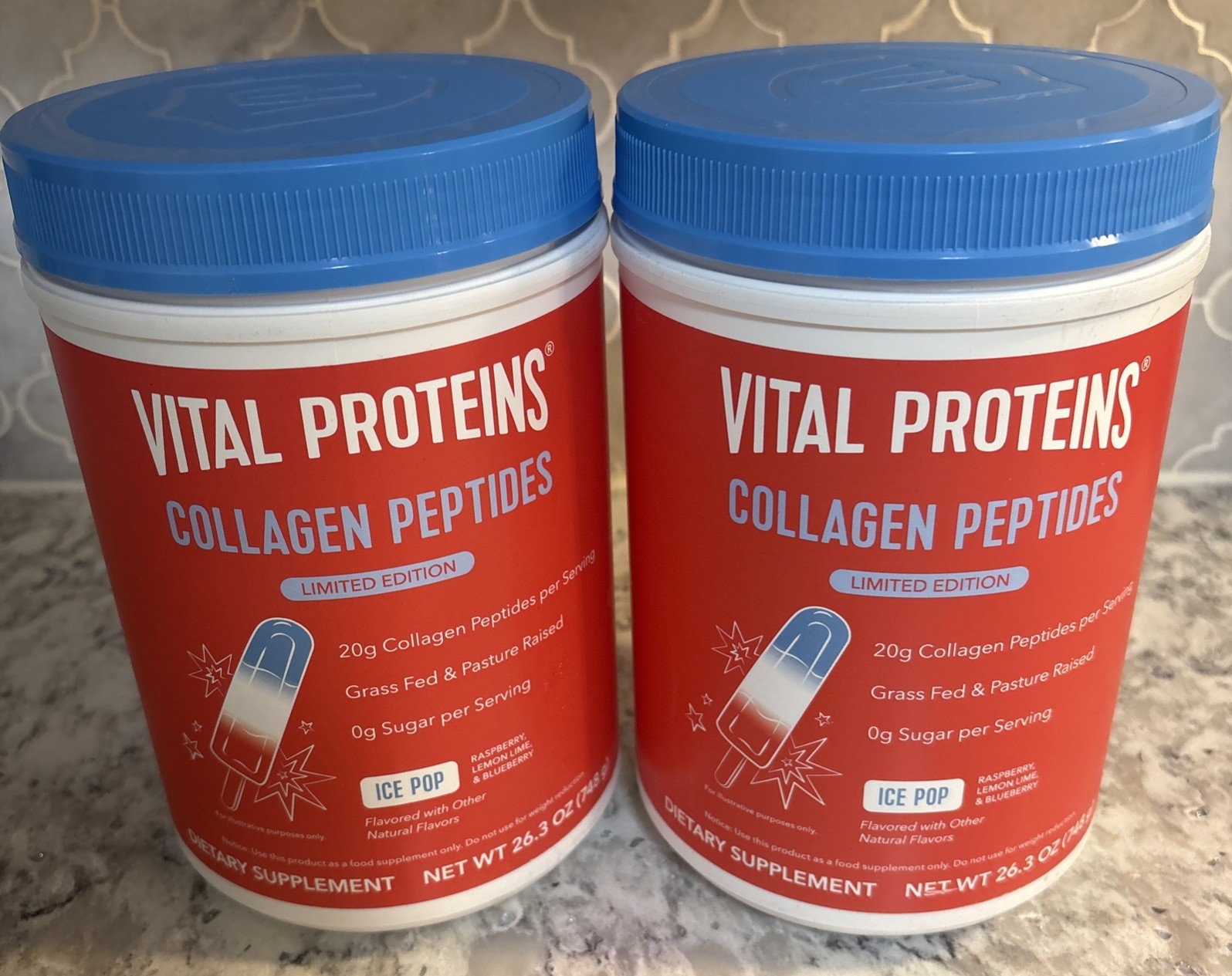 2-Vital Proteins Collagen Peptides Powder Ice Pop Flavor Limited Edition 26.3 oz