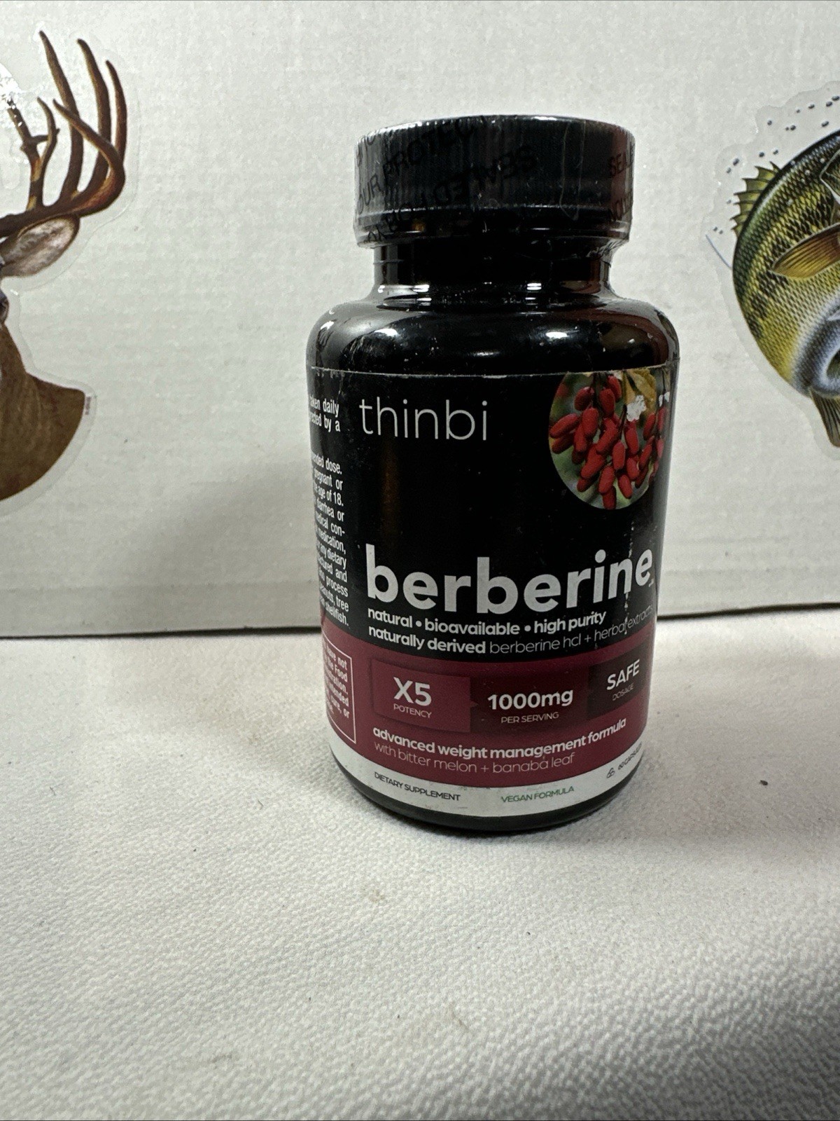 Thinbi Berberine Supplement 1000mg Potent Botanical Capsules Weight Management