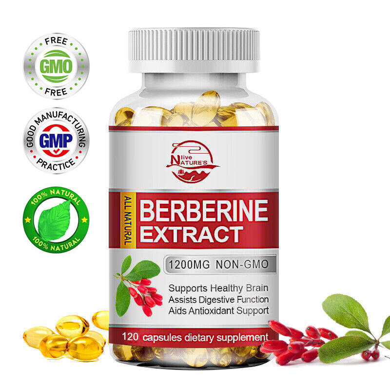 Berberine HCL Premium Extract 1200mg – Anti-Inflammatory, Healthy Cholesterol