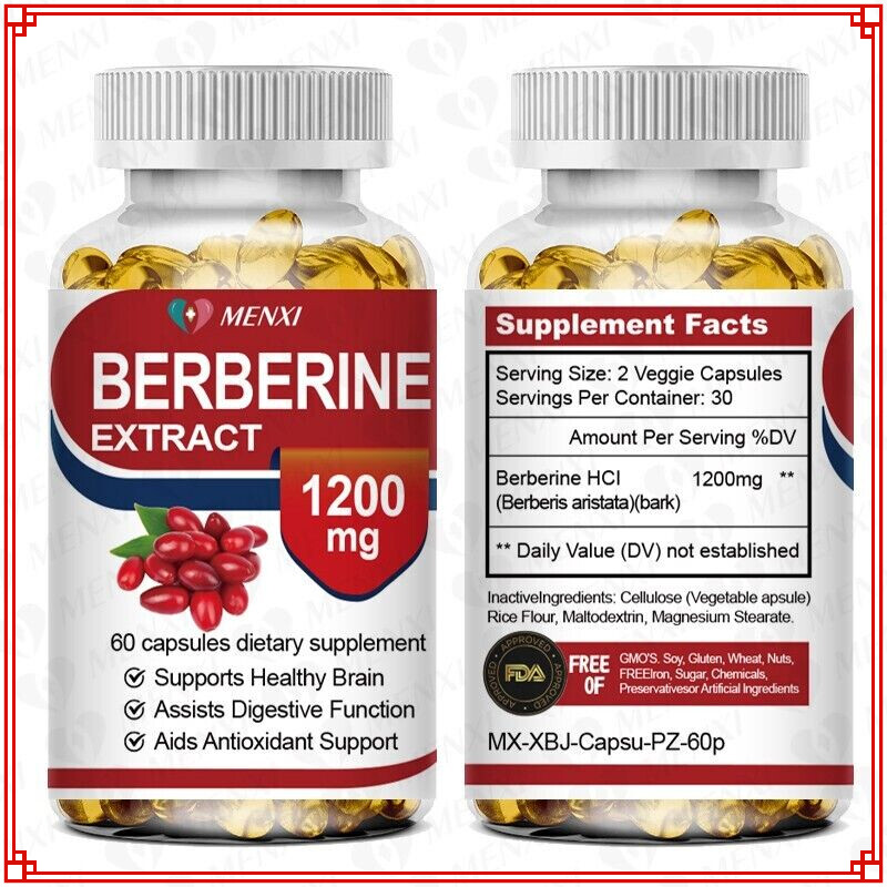 Premium Berberine HCL 1200mg High Potency Anti-inflammatory,Blood Sugar Support