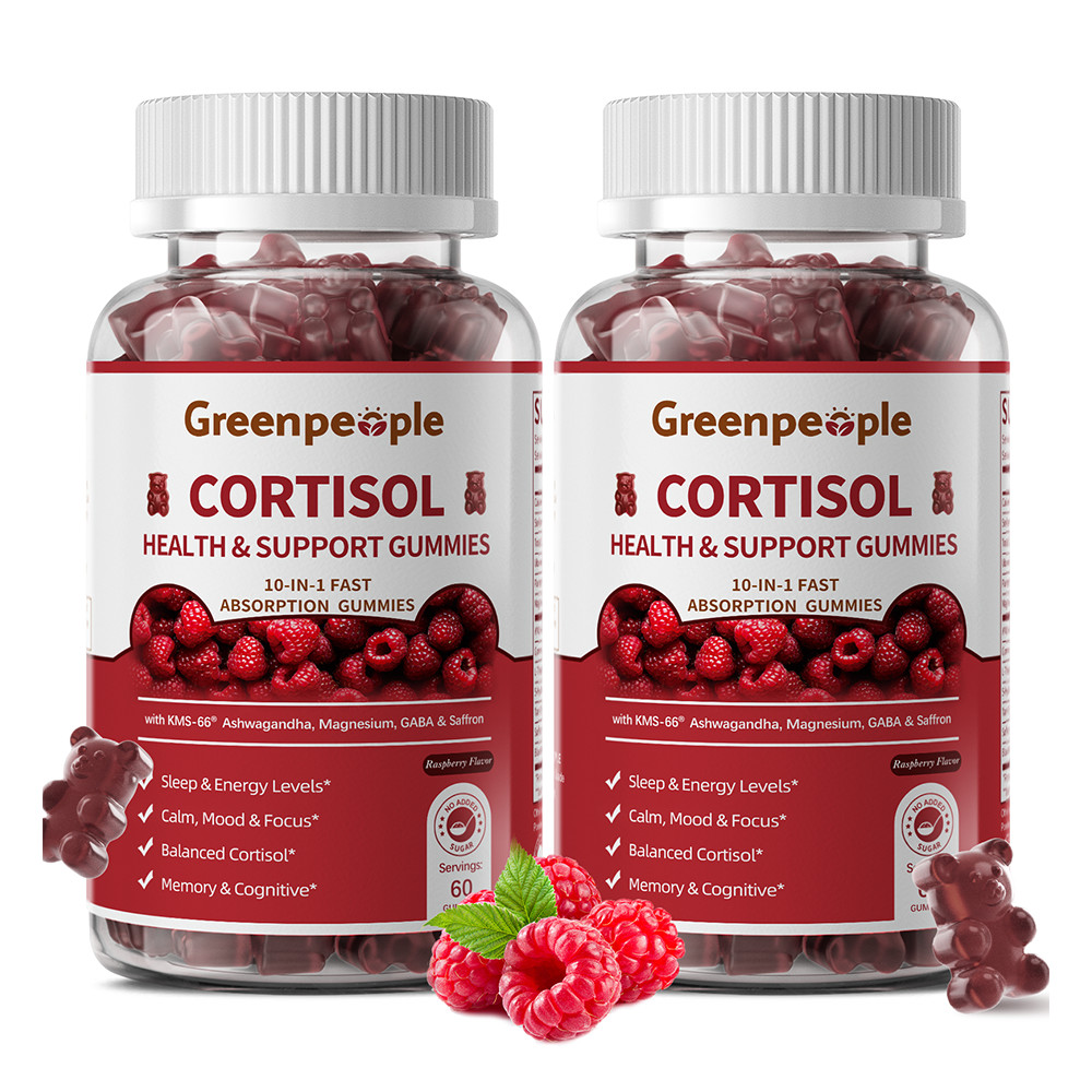 Cortisol 15-IN-1 Supplement Gumeis with Magnesium Ashwagandha L-Theanine