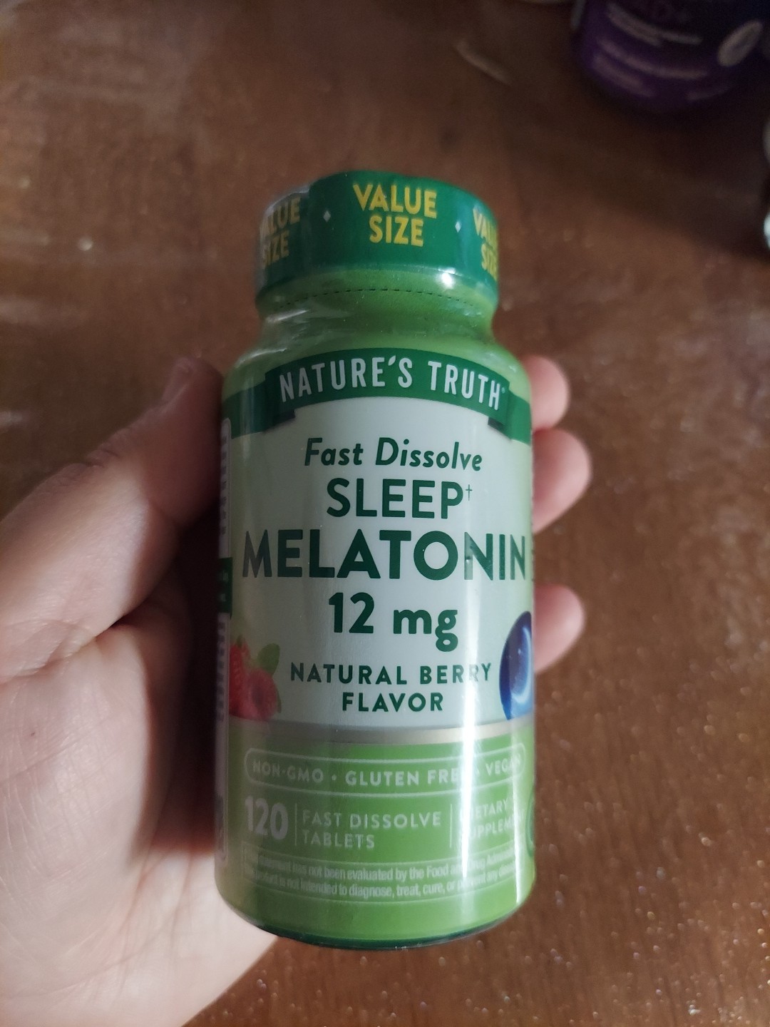 Melatonin 12mg | 120 Fast Dissolve Tablets | Berry Flavor | by Nature’s Truth