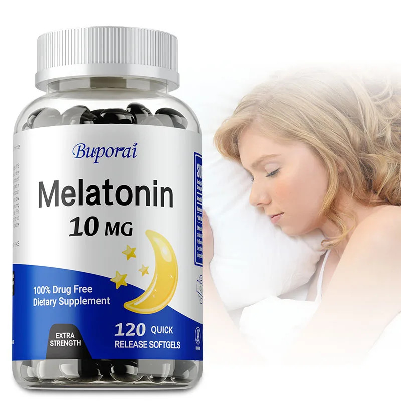 Buporai Melatonin 10mg – Adult Sleep Aid, Improves Insomnia, Relaxes Mood, Promo