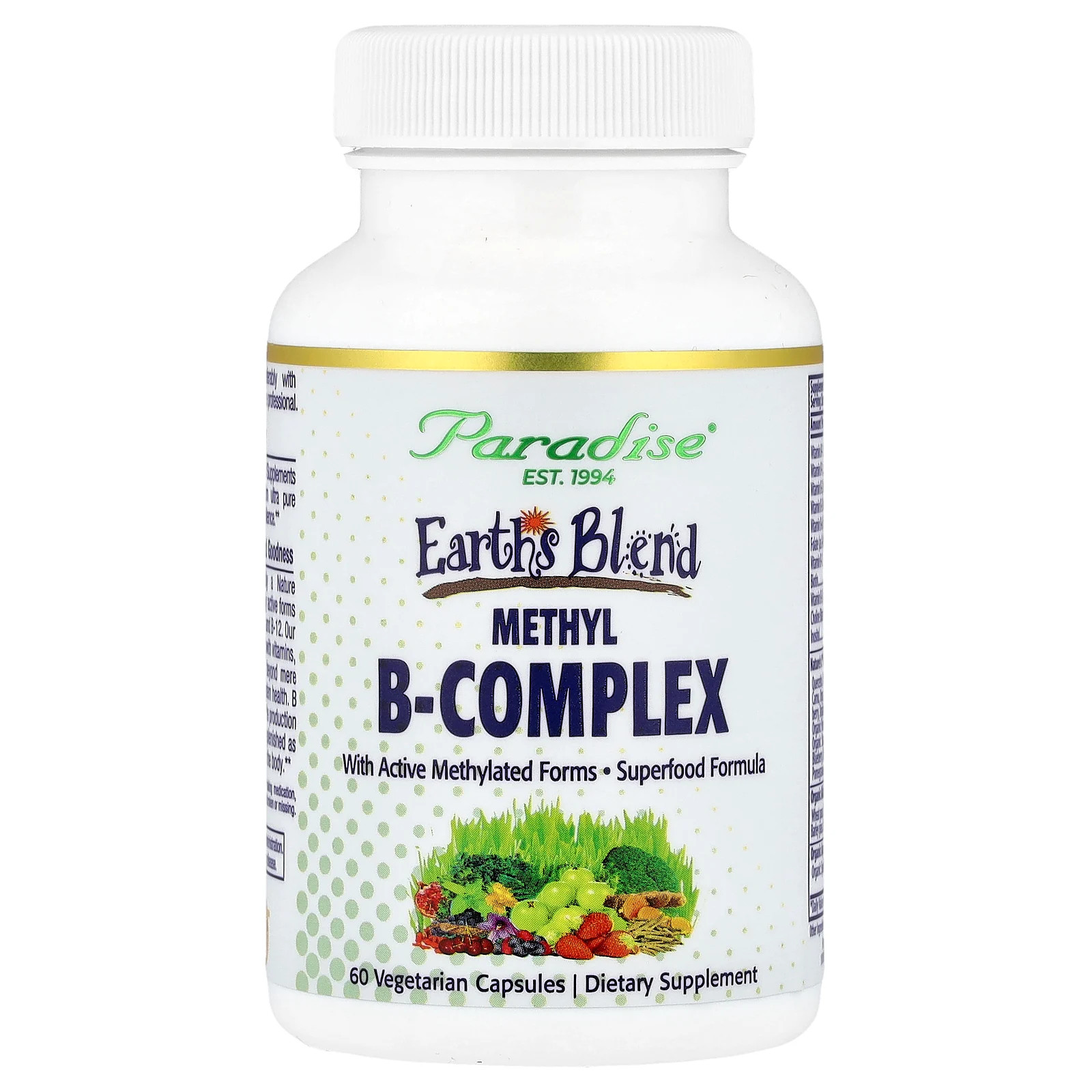 Earth’s Blend, Methyl B-Complex, 60 Vegetarian Capsules