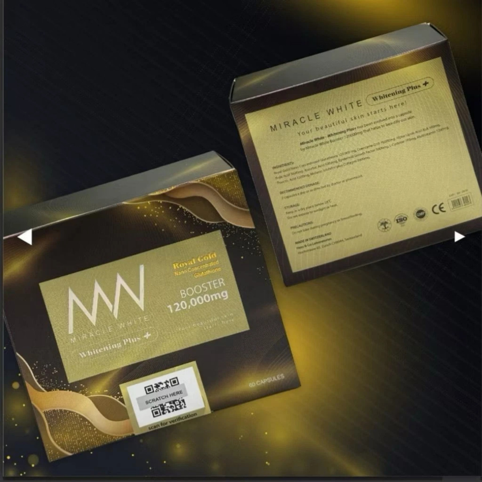 Miracle White Royal Gold Nano Glutathione – Fast Whitening & Anti-Aging Skin